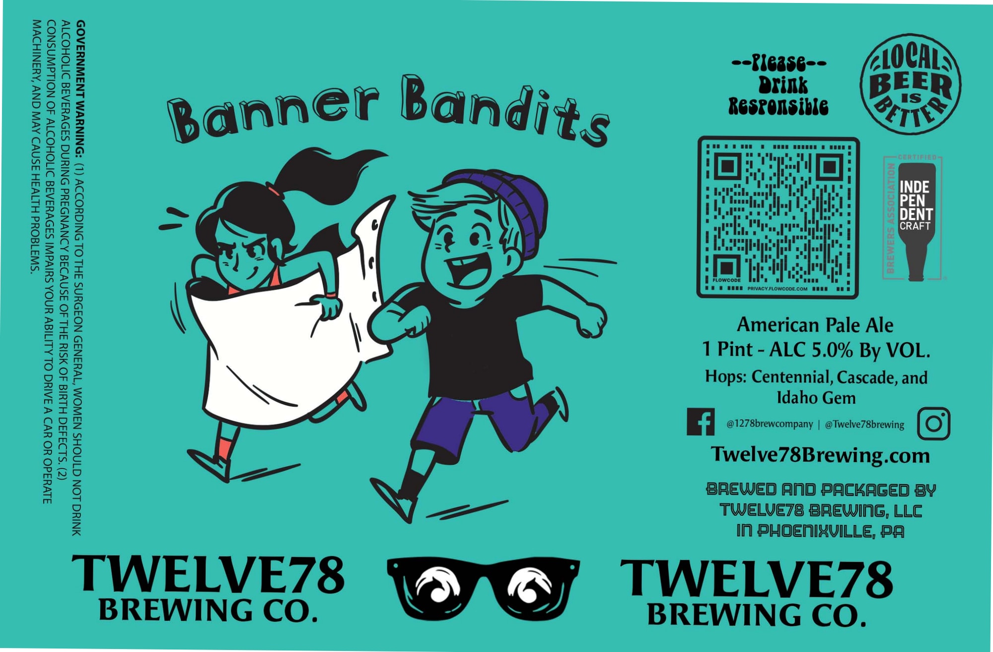 Banner Bandits by Twelve78 Brewing Co. - beer label