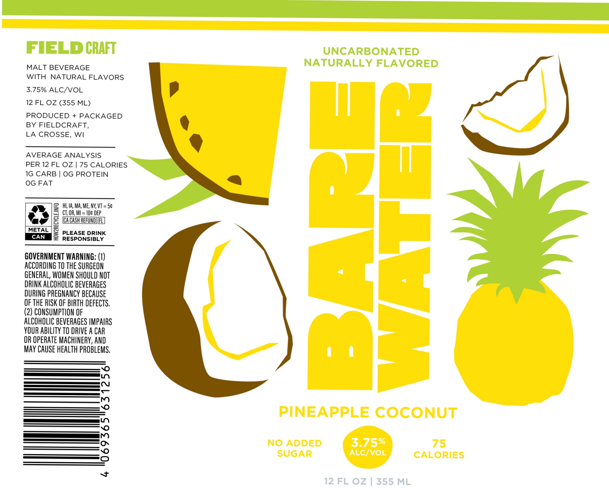 Bar Water by Fieldcraft - beer label