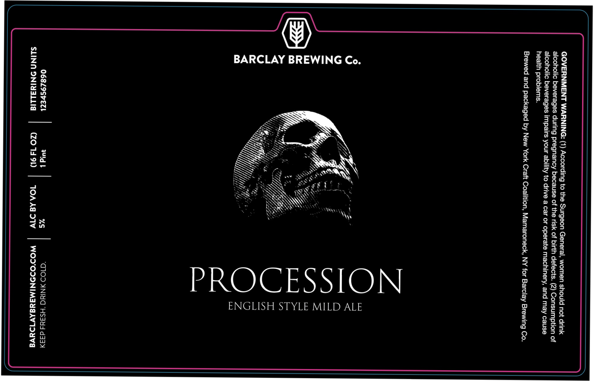 Procession by Barclay Brewing Co. - beer label