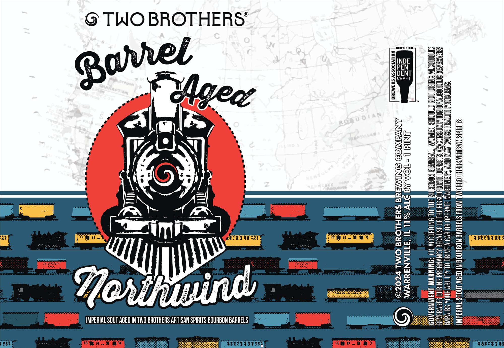 Barrel Aged Northwind by Two Brothers Artisan Spirits - beer label