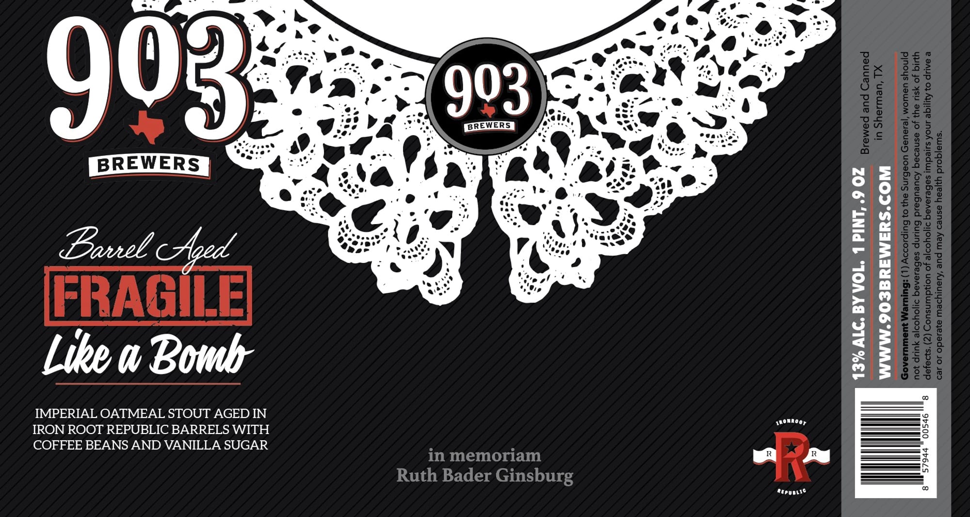 Barrel Fragile by 903 Brewers - beer label