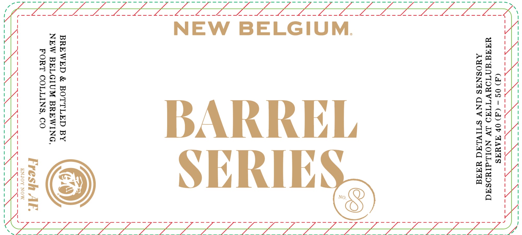 Barrel Series No. 8 by New Belgium Brewing - beer label