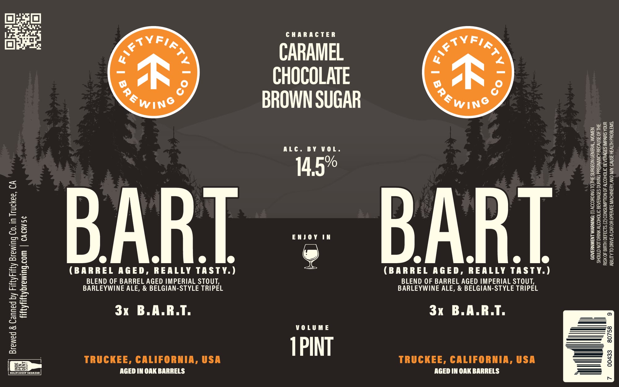 B.A.R.T. by FiftyFifty Brewing Co. - beer label