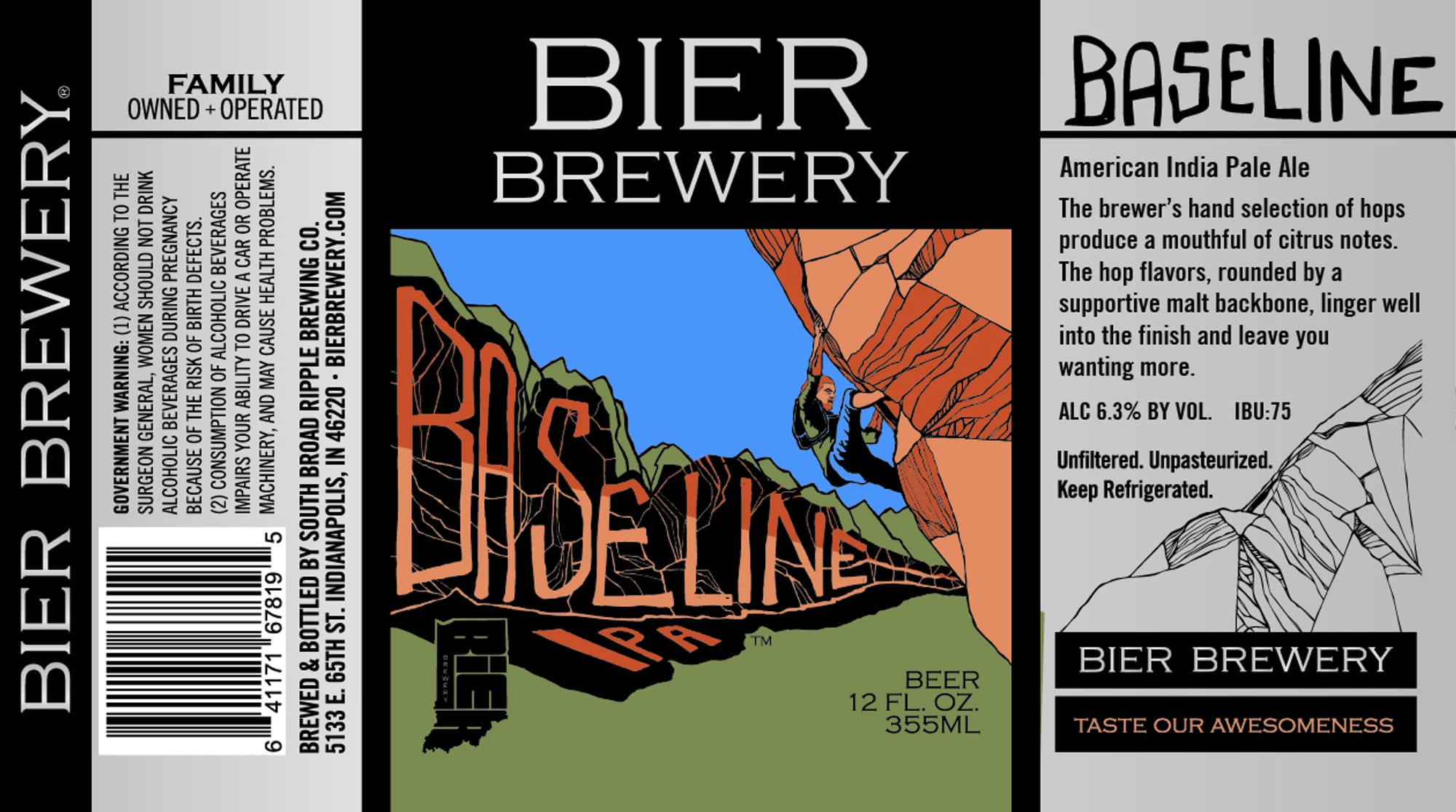 Baseline by Bier Brewery - beer label