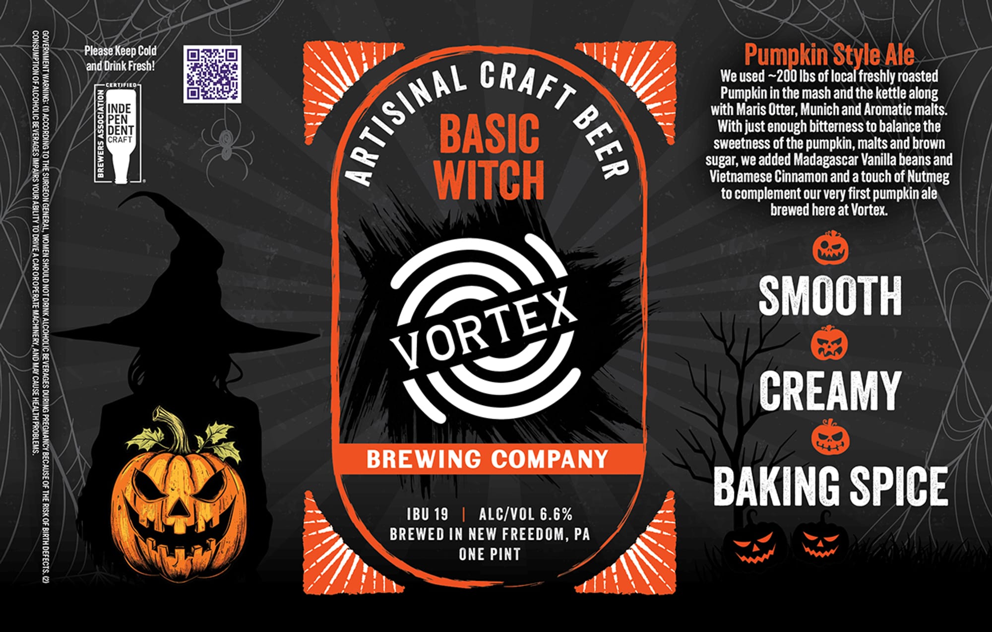 Basic Witch by Vortex Brewing Company - beer label