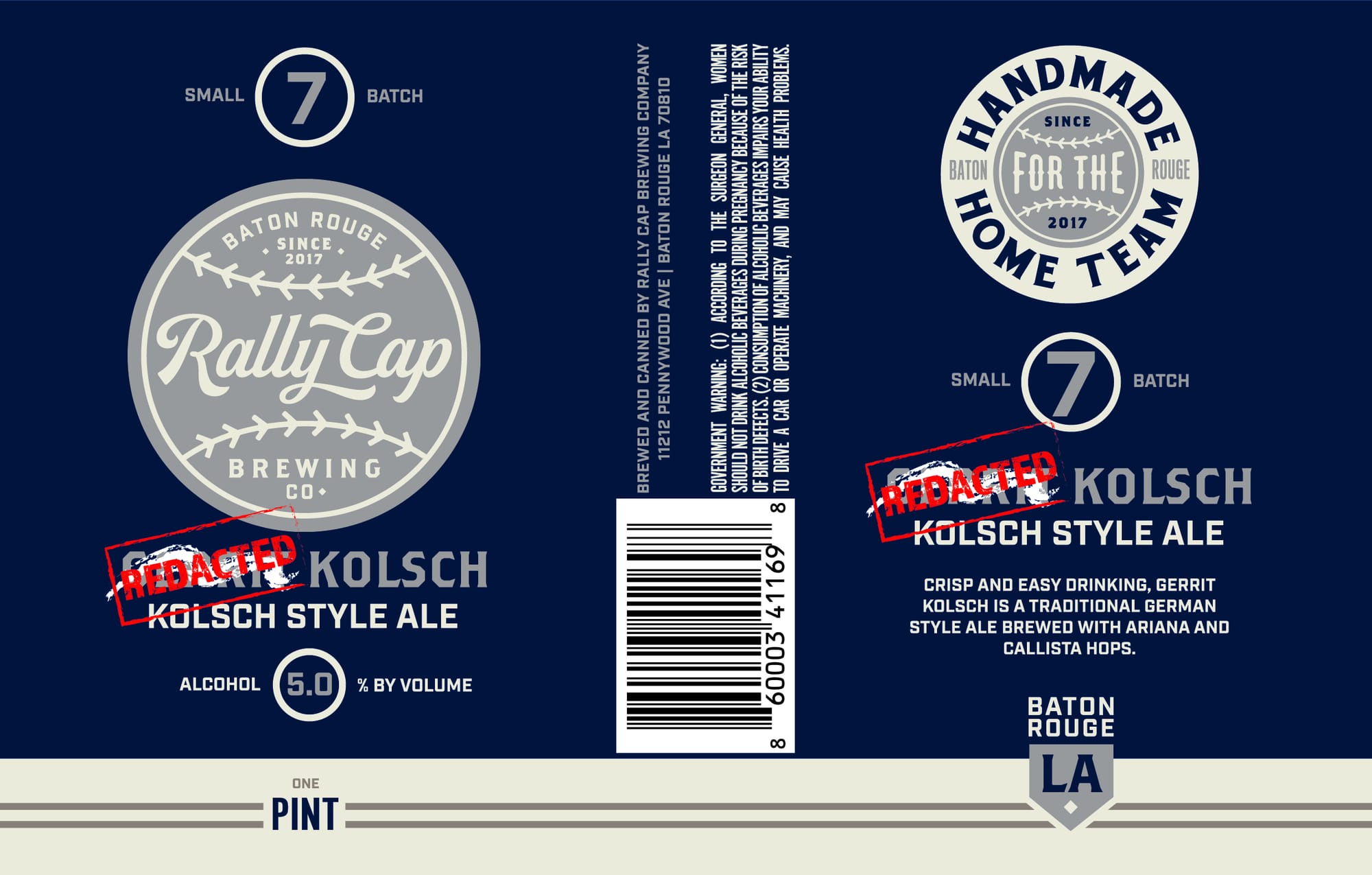 Rally Cap Kolsh by Baton Rouge Brewing Company - beer label