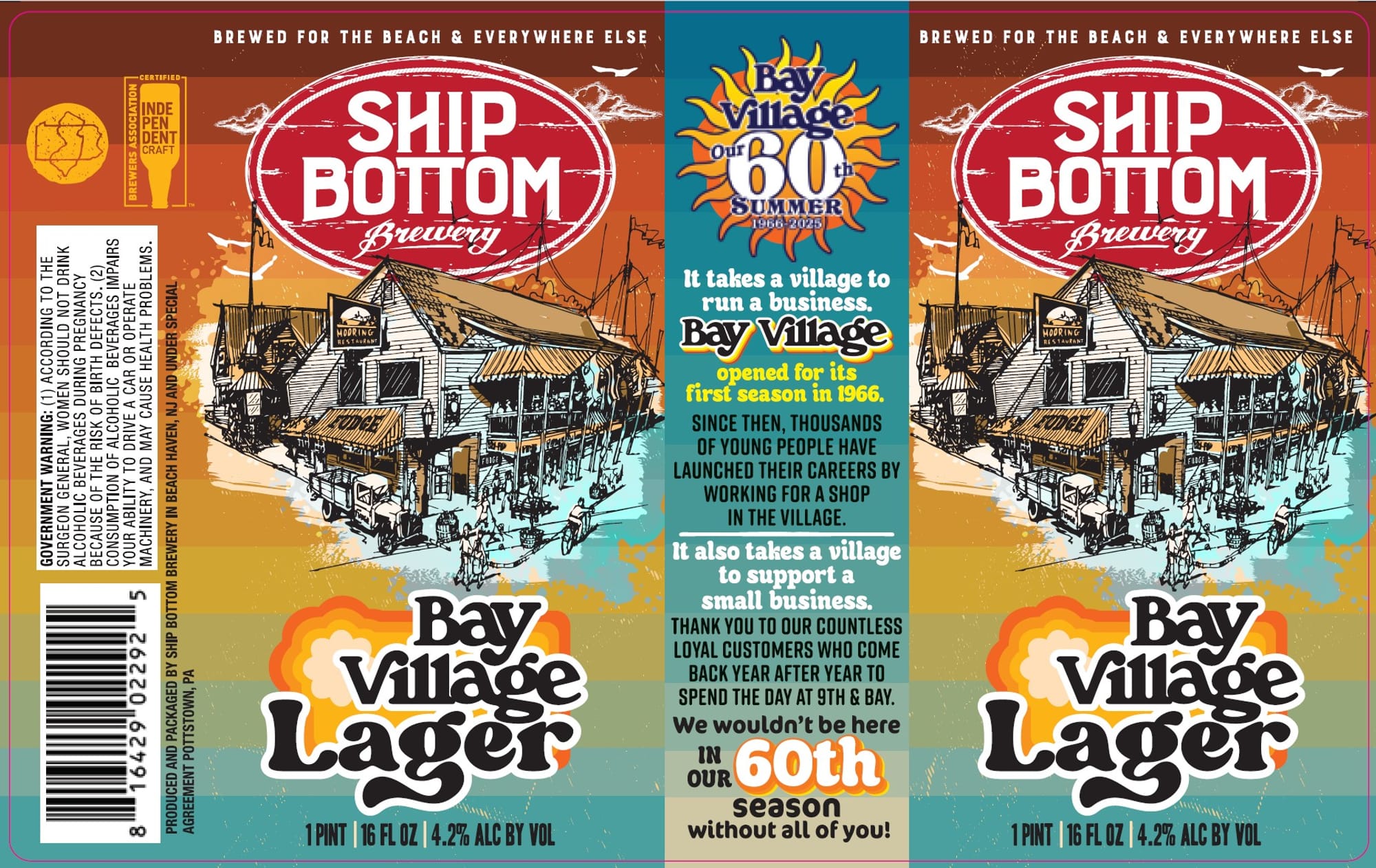Bay Village Lager by Ship Bottom Brewery - beer label