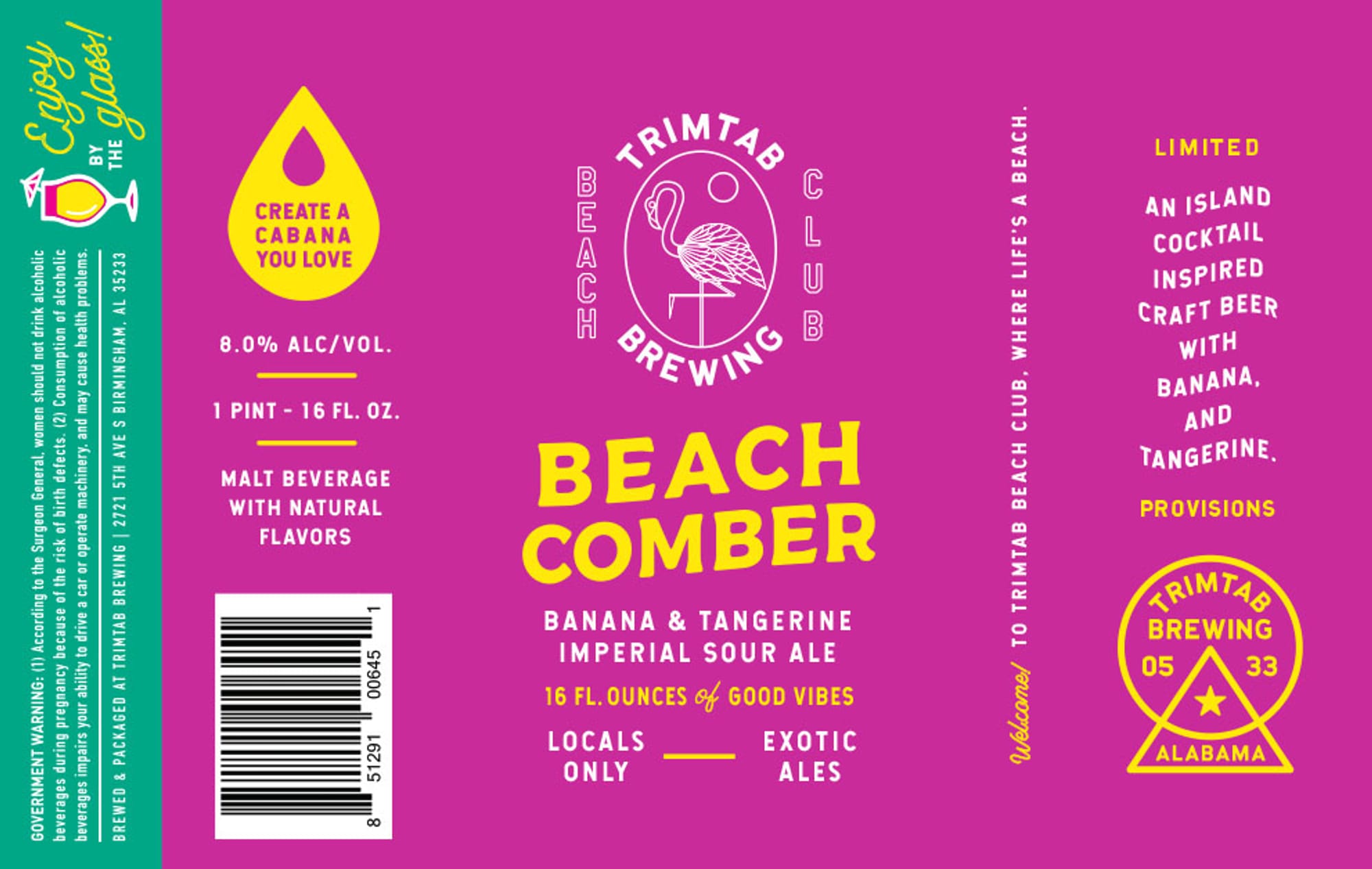 Beach Comber by Trimtab Brewing - beer label
