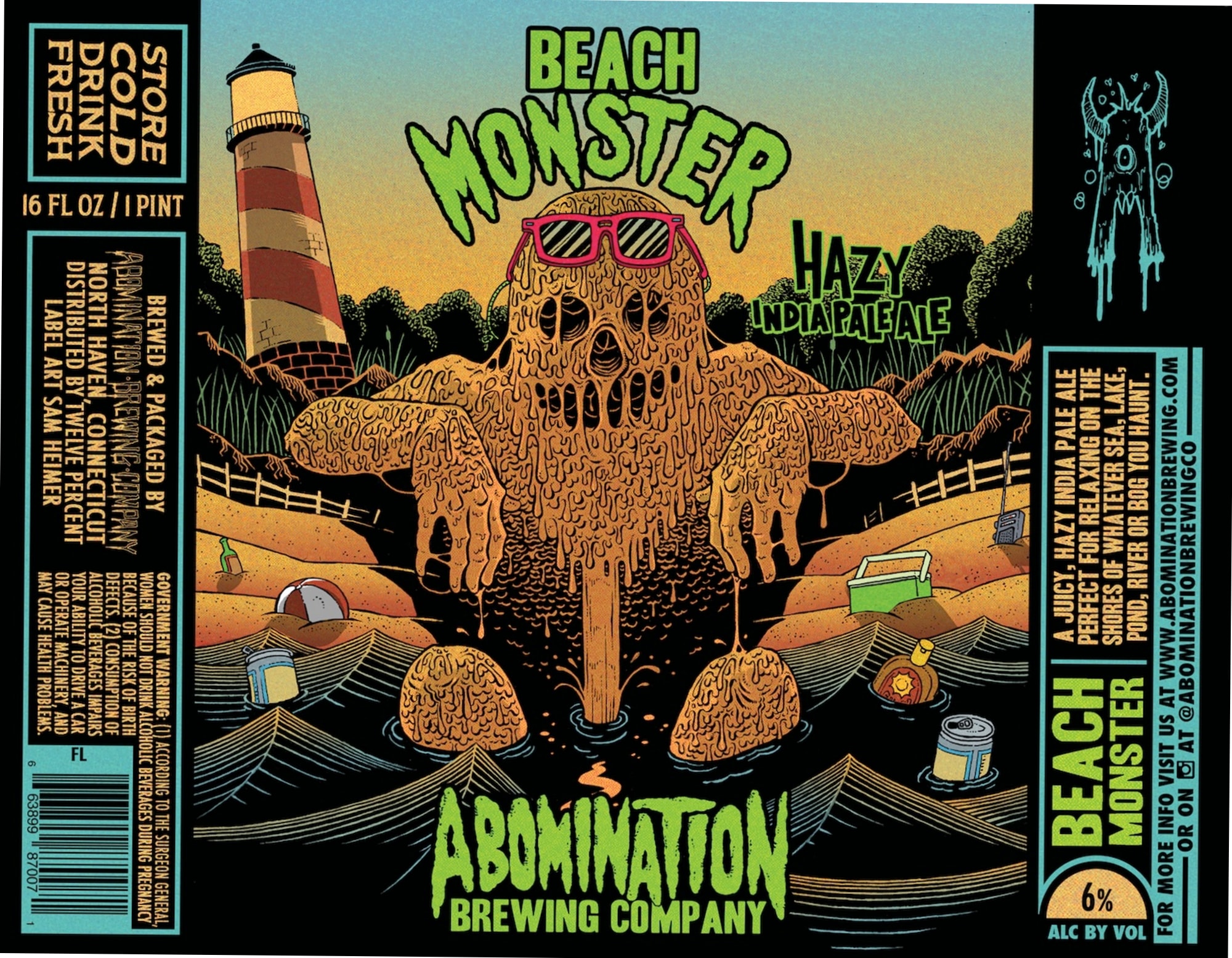 Beach Monster by Abomination Brewing Company - beer label