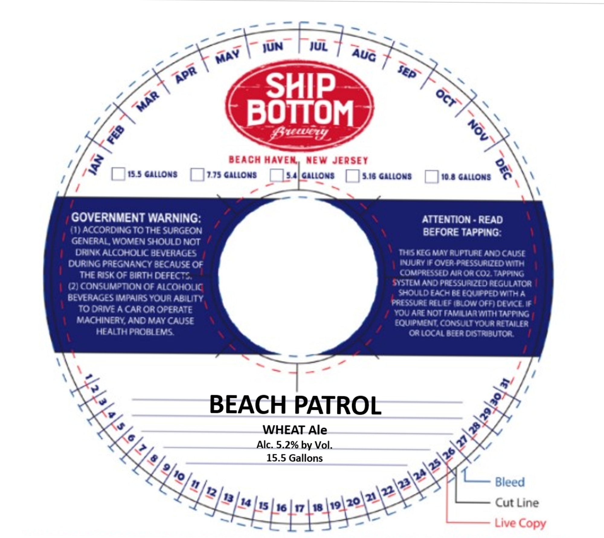 Beach Patrol by Ship Bottom Brewery - beer label