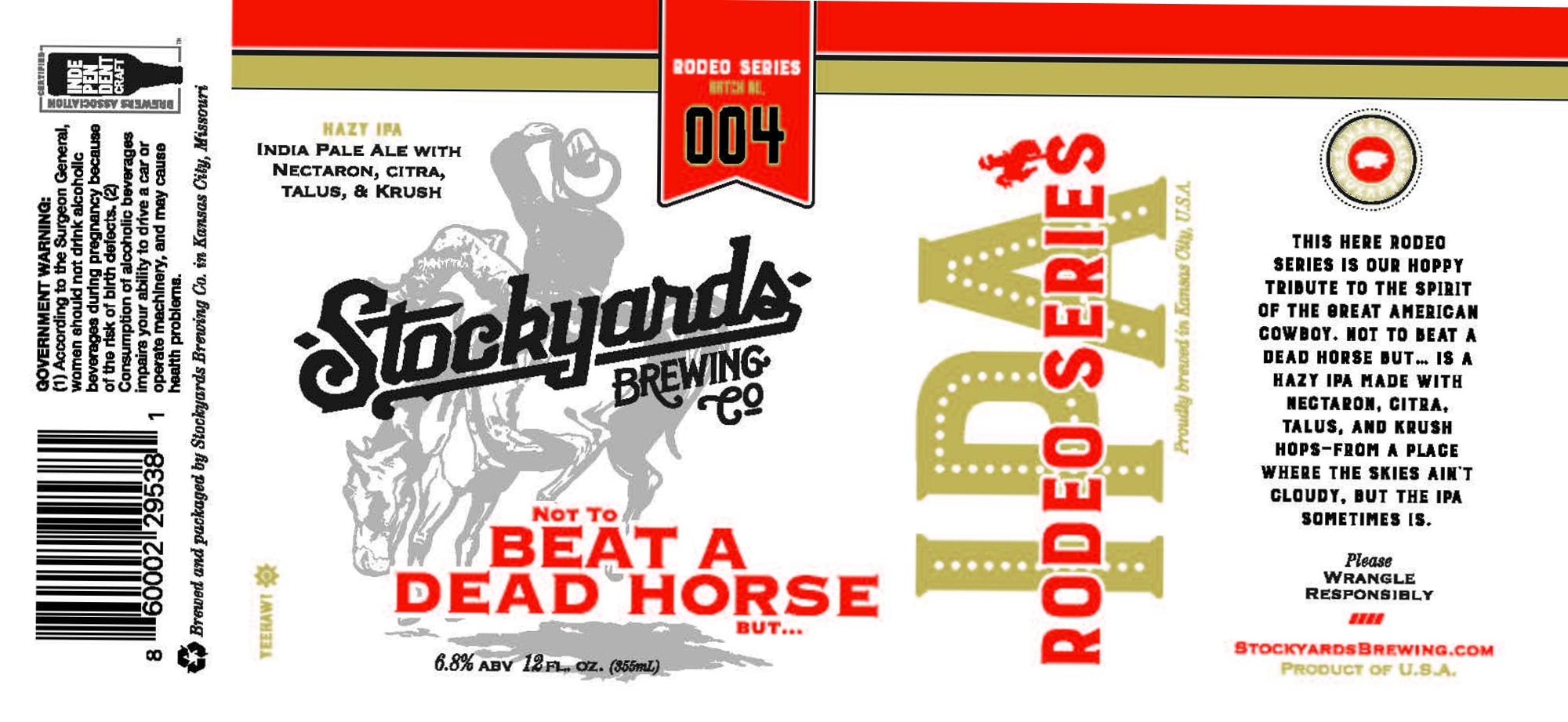 Beat a Dead Horse by Stockyards Brewing Co. - beer label