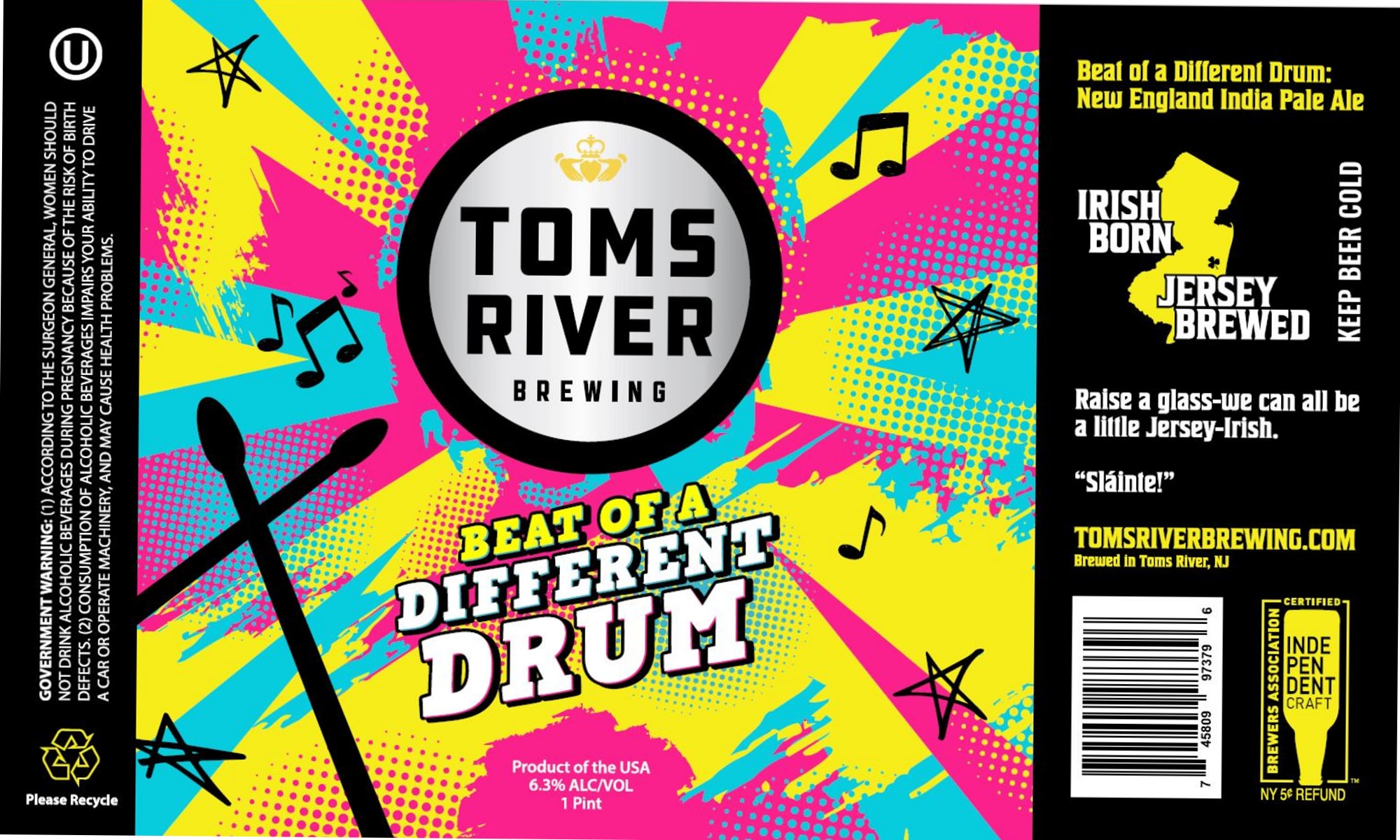 Beat of a Different Drum by Tom’s River Brewing - beer label