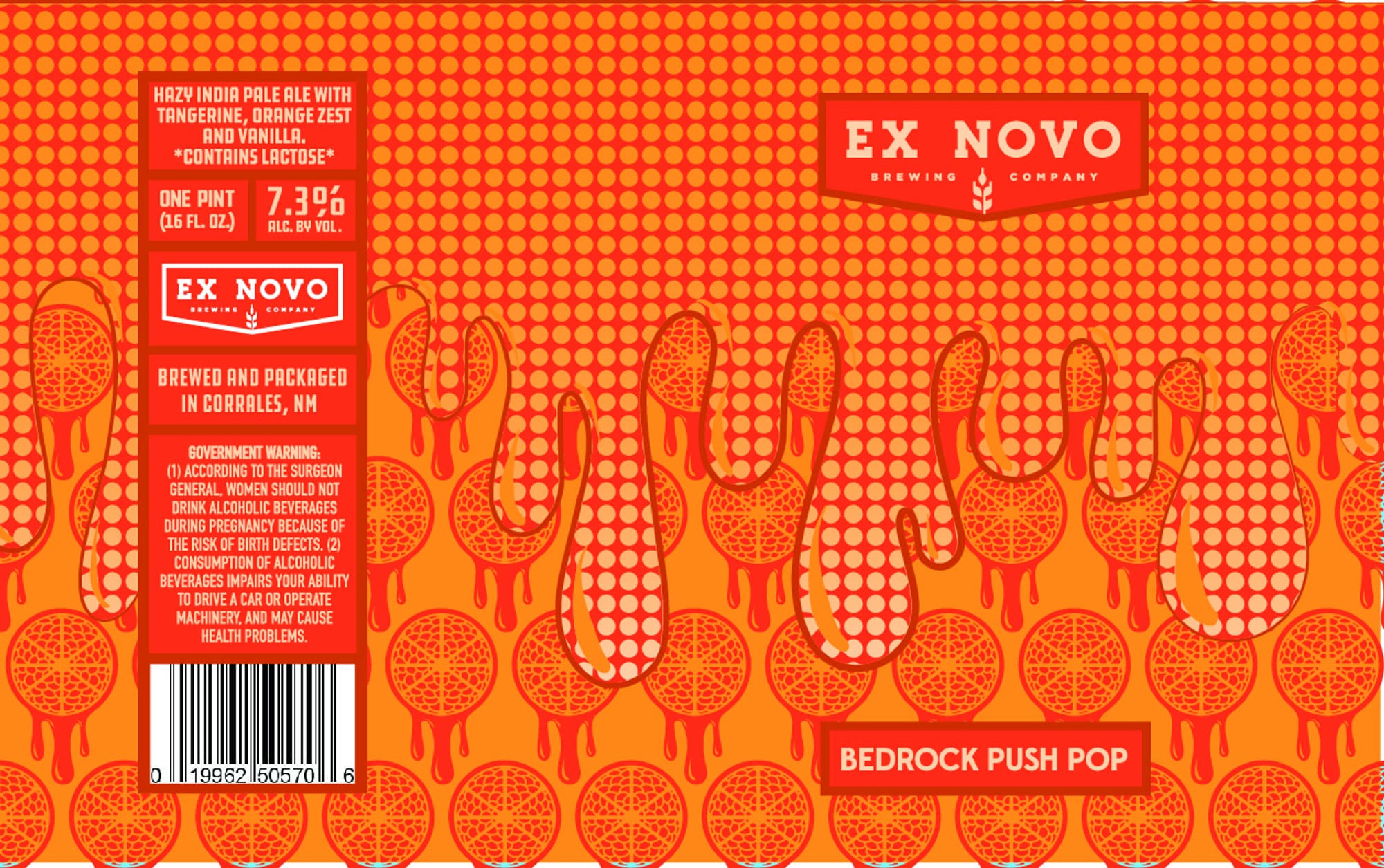 Bedrock Push Pop by Ex Novo Brewing Company - beer label