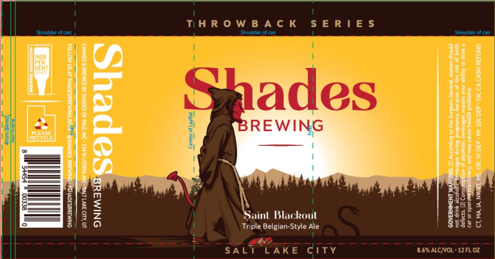 Shades by Shades Brewing - beer label