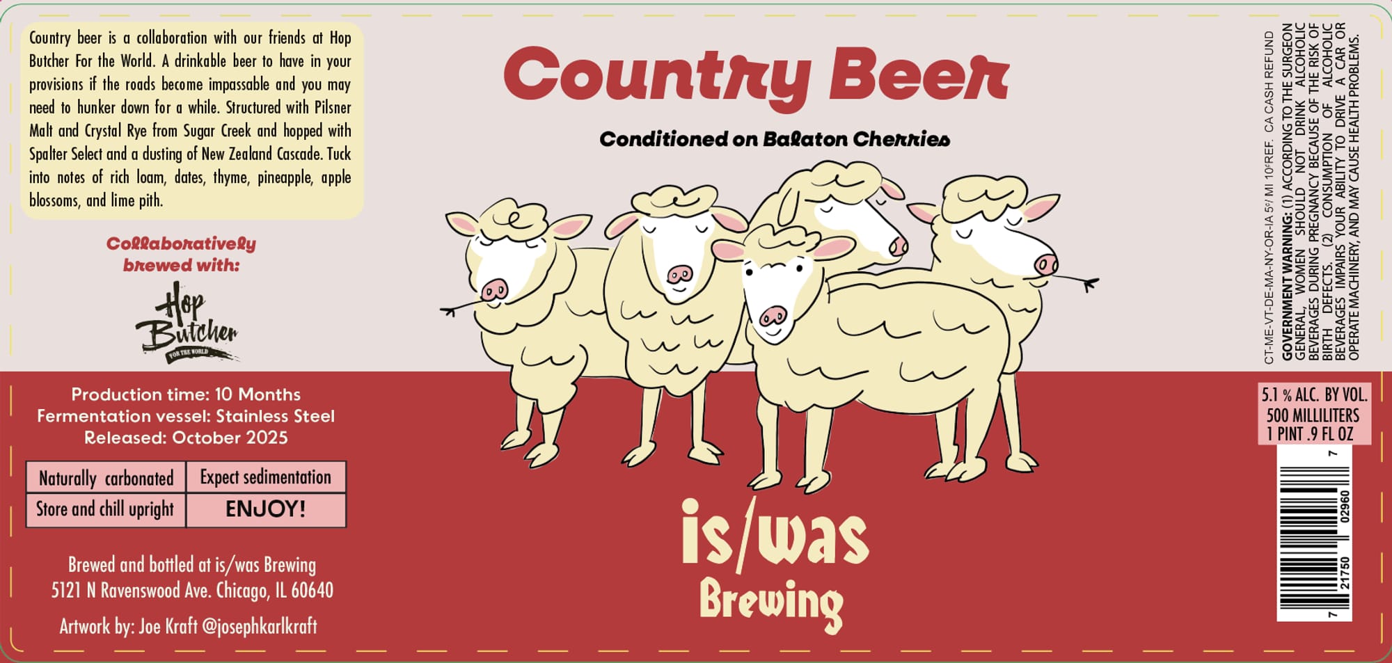 Country is/was by Country Beer & Hop Butcher for the World - beer label