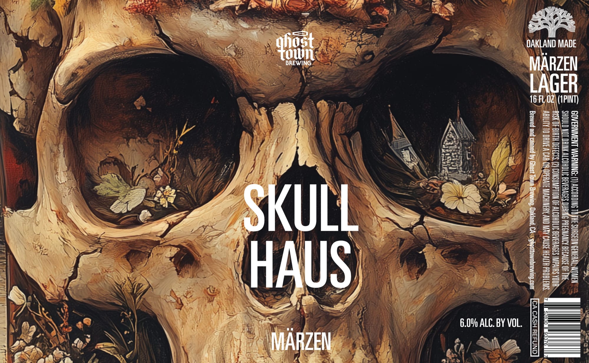 Skull Haus Märzen Lager by Ghost Town Brewing - beer label