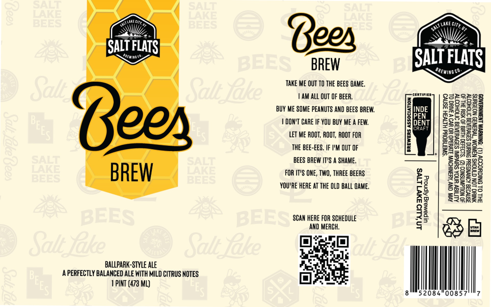 Bees Brew by Salt Lake Brewing Co. - beer label