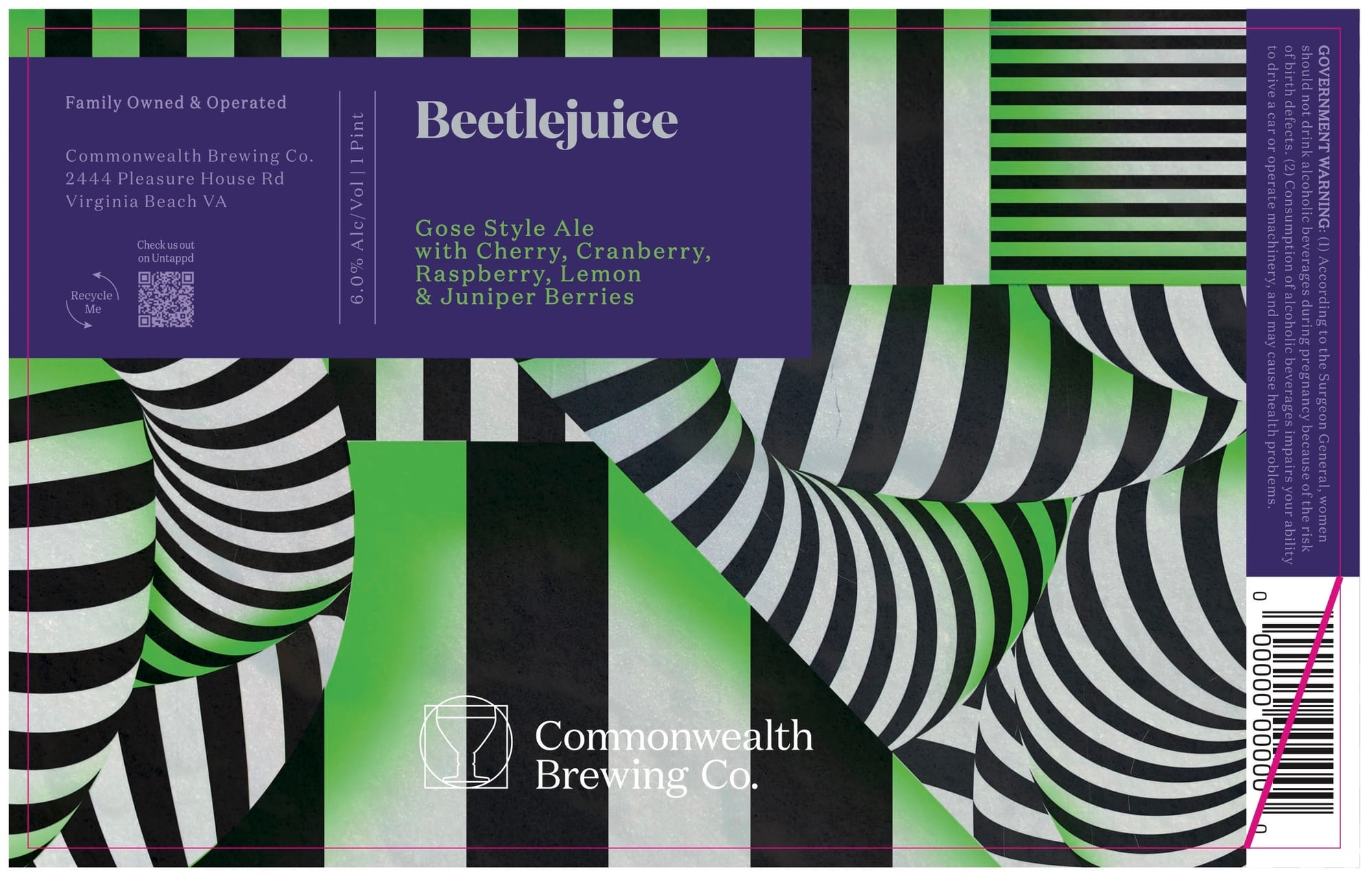 Beetlejuice by Commonwealth Brewing Co. - beer label