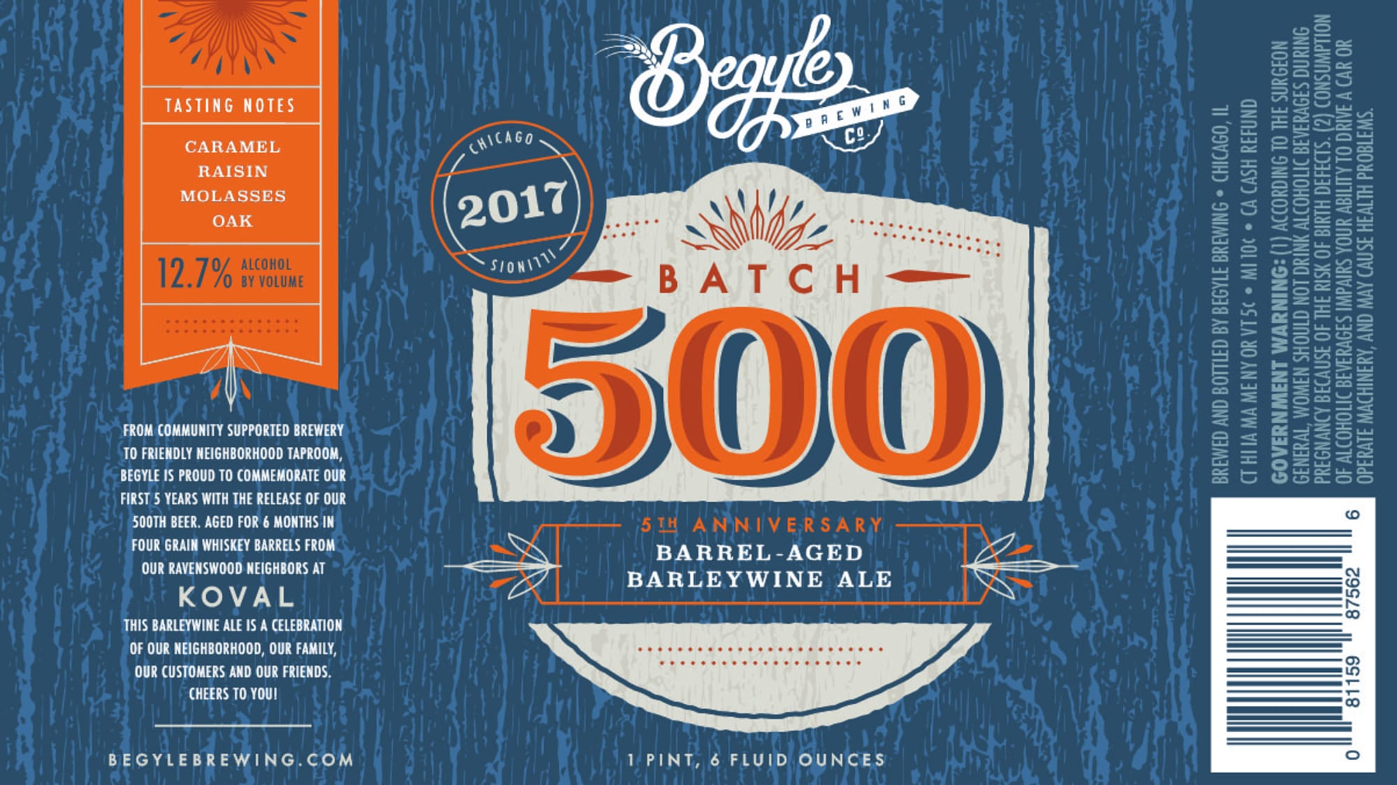 Batch 500 by Begyle Brewing - beer label