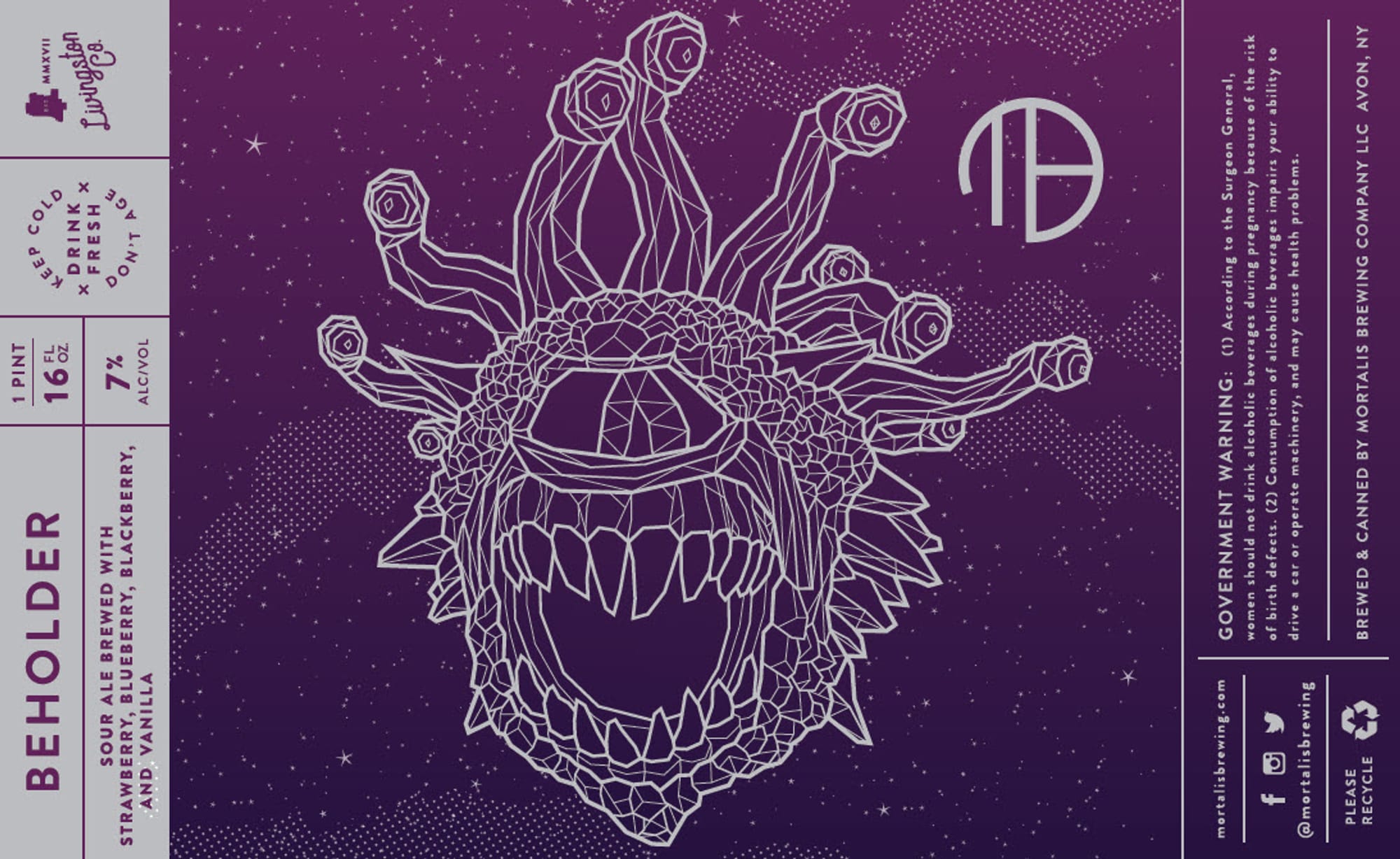 Beholder by Livingston Brewing Co. - beer label