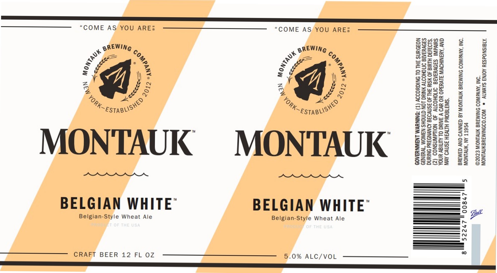 Belgian White by Montauk Brewing Company - beer label