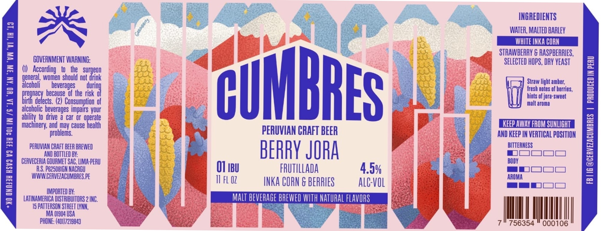 Berry Jora by Cerveceria Cumbres - beer label