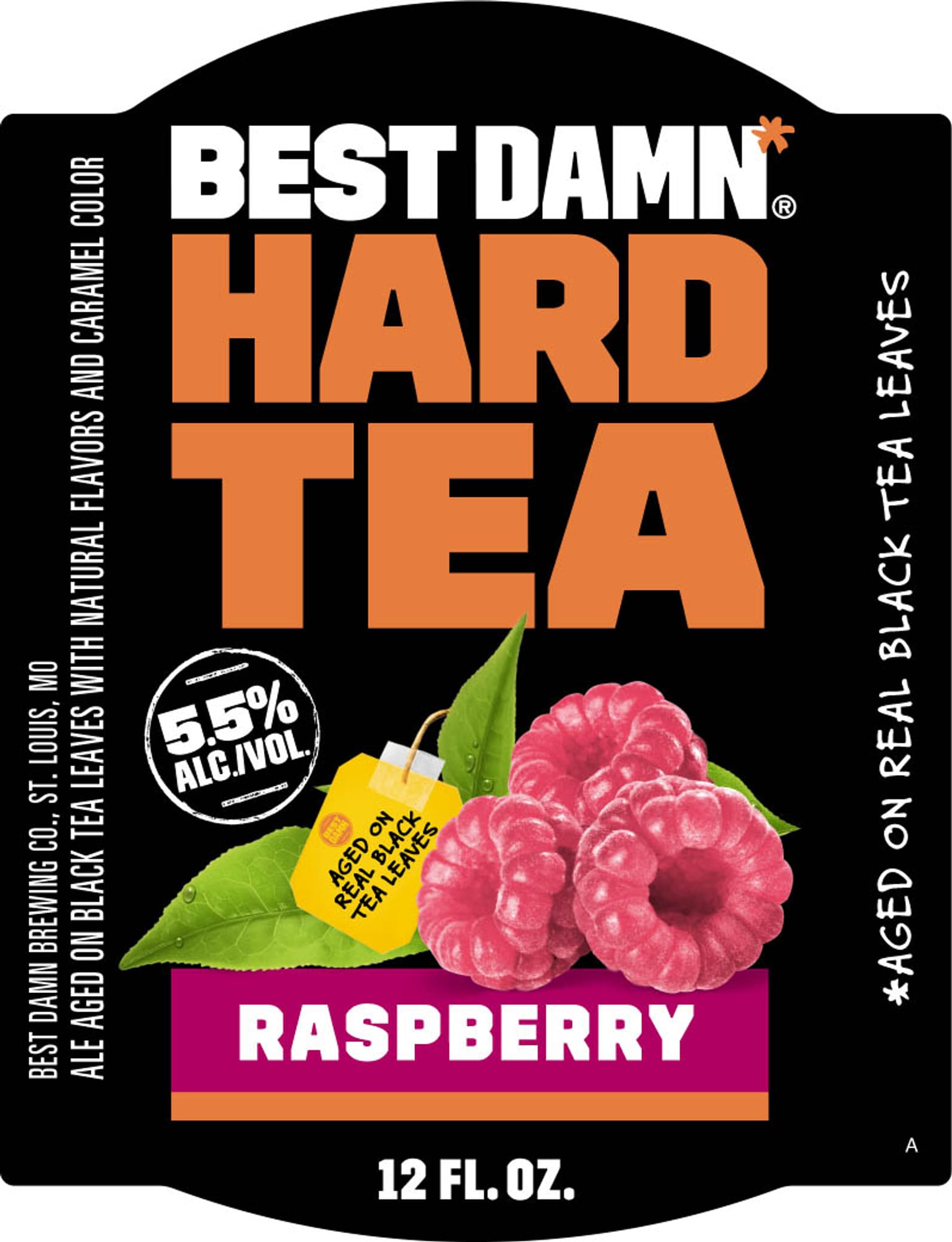 Raspberry Hard Tea by Best Damn Brewing Co. - beer label