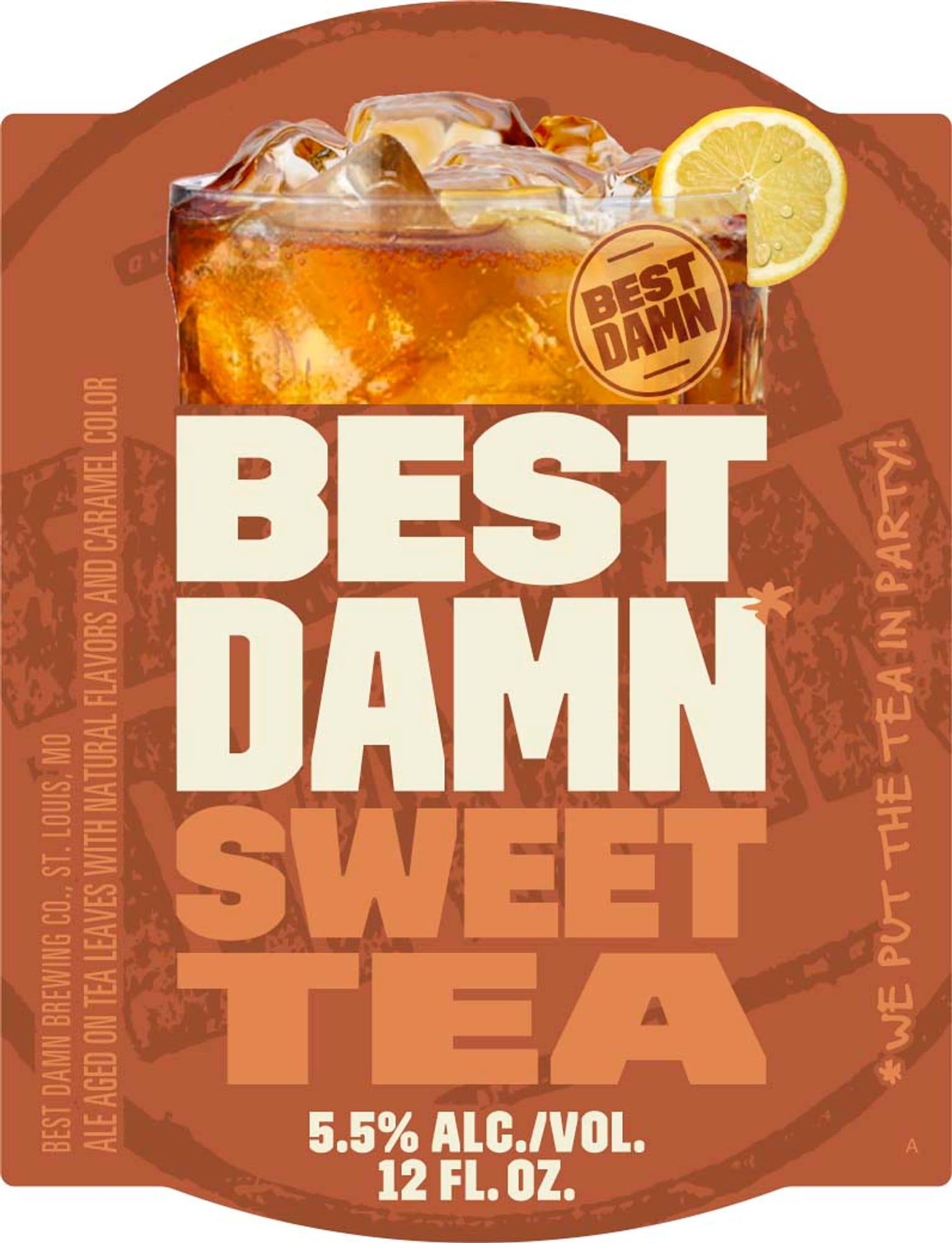 Best Damn Sweet Tea by Damaged Goods Co. - beer label