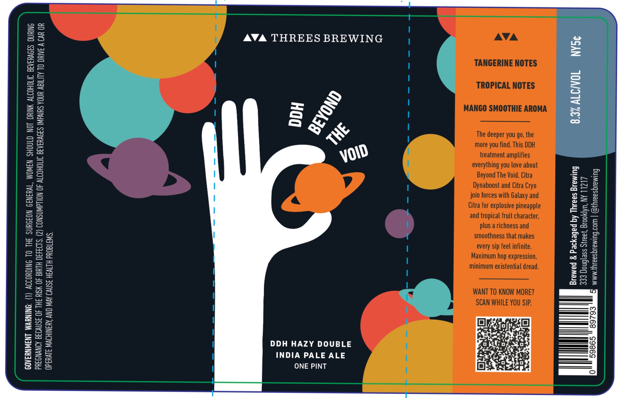 Beyond the Void by Three Brewing - beer label