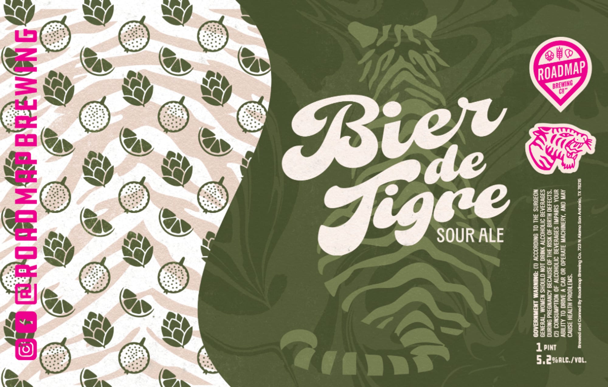BIER DE TIGRE by ROADMAP BREWING CO. - beer label