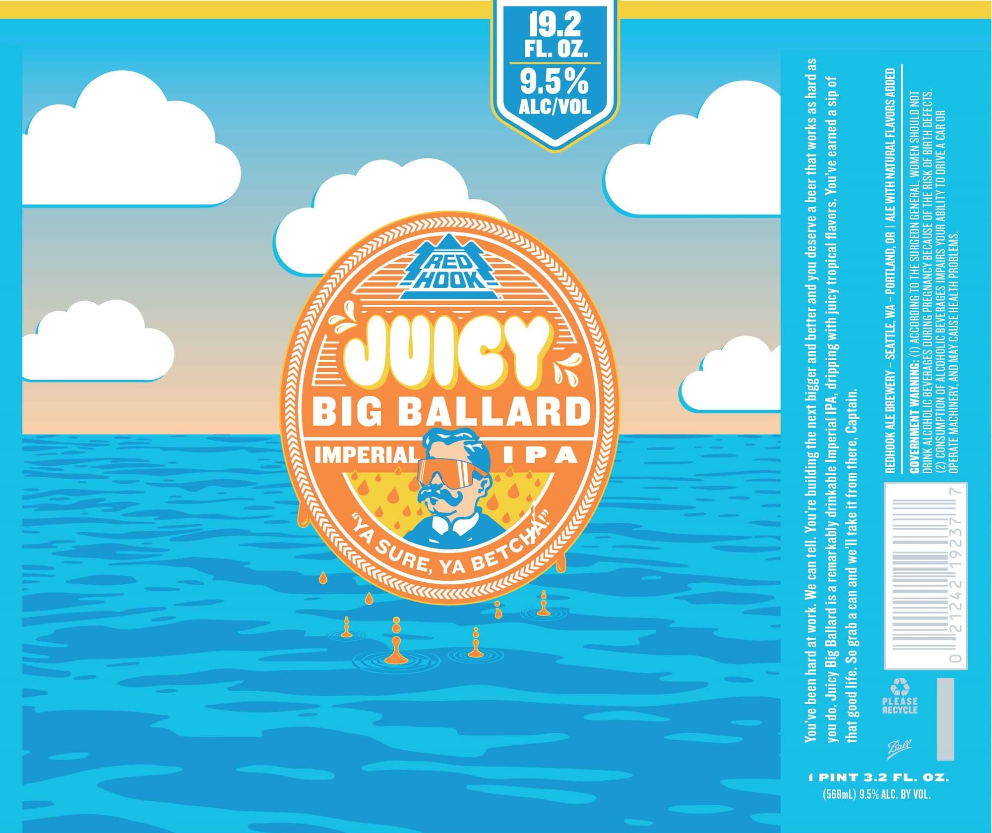 Big Ballard Imperial IPA by Red Hook Brewery - beer label