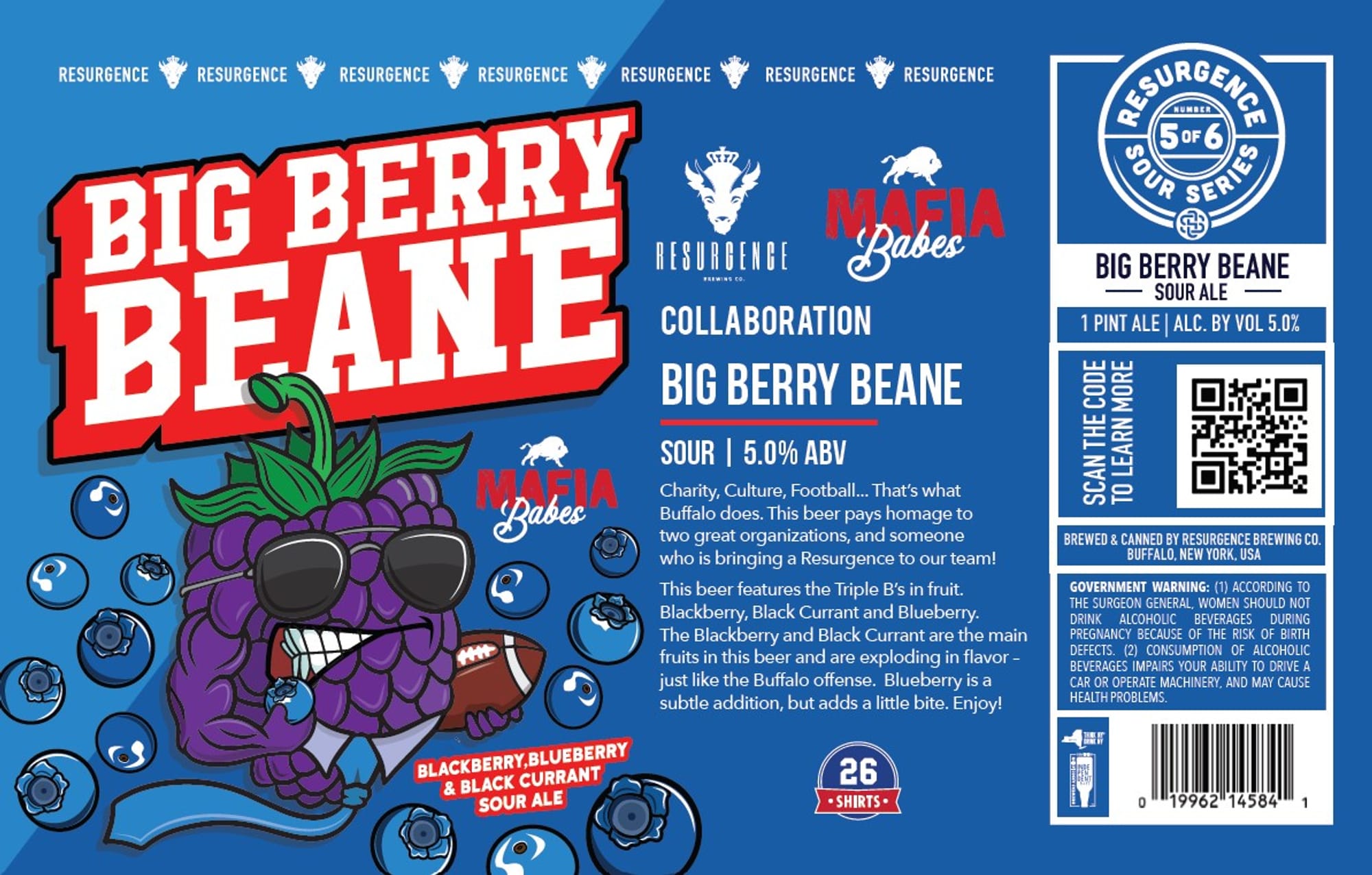 Big Berry Beane by Resurgence Brewing Co. - beer label