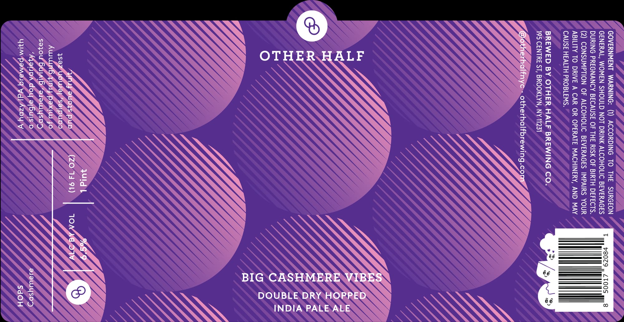 Big Cashmere Vibes by Other Half Brewing Co. - beer label