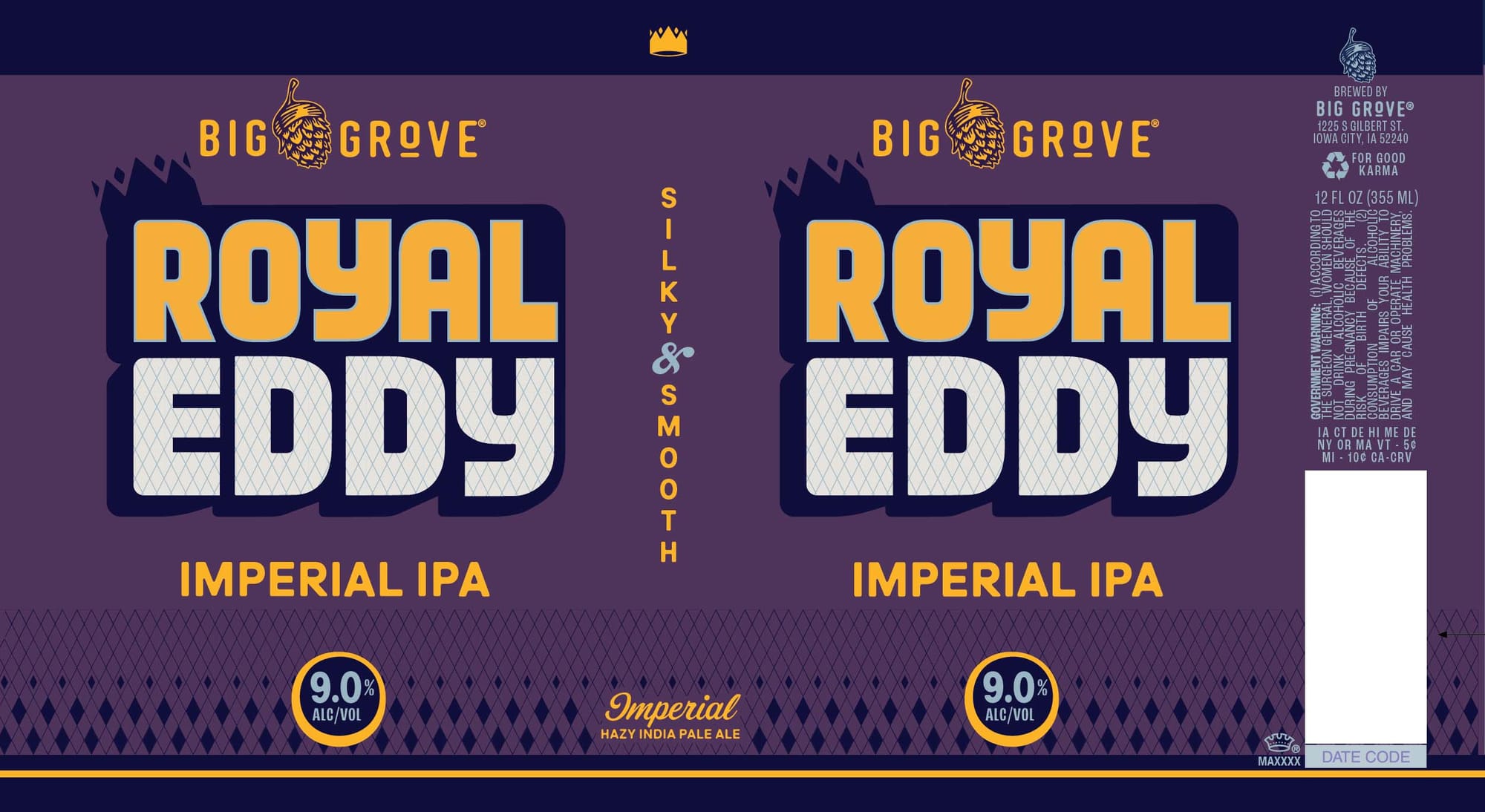 Royal Eddy by Big Grove - beer label