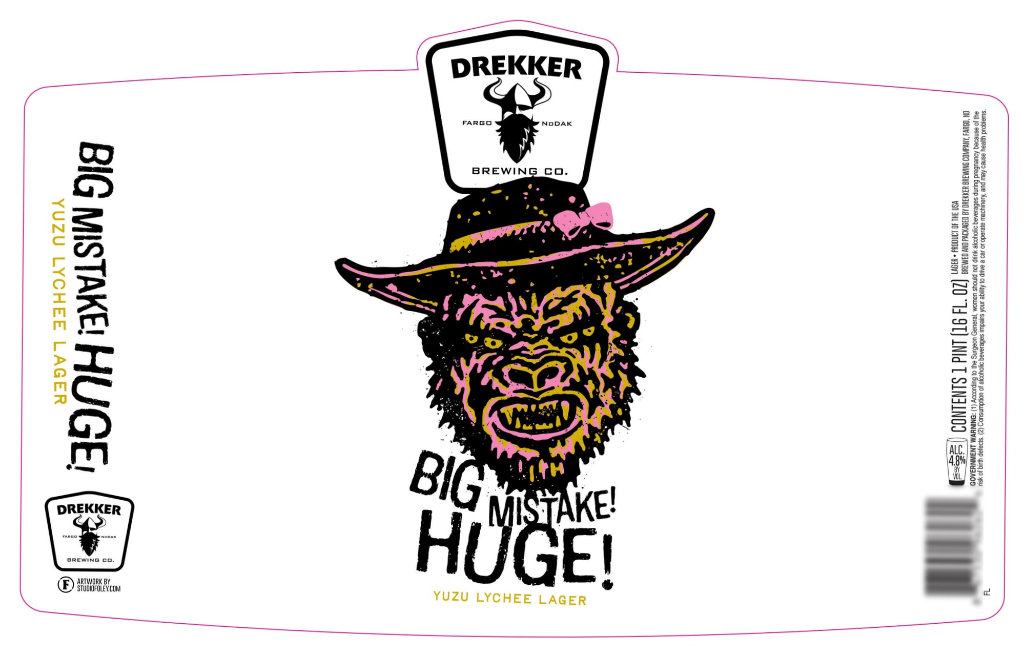 Big Mistake! Huge! by Drekker Brewing Co. - beer label