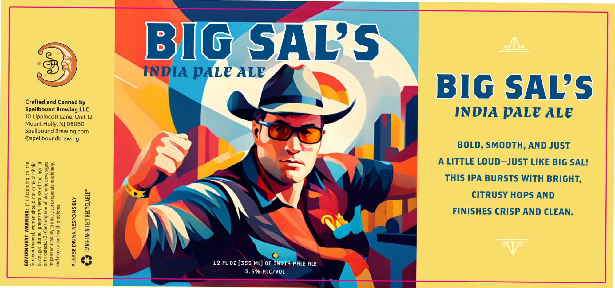 Big Sal’s India Pale Ale by Spellbound Brewing - beer label