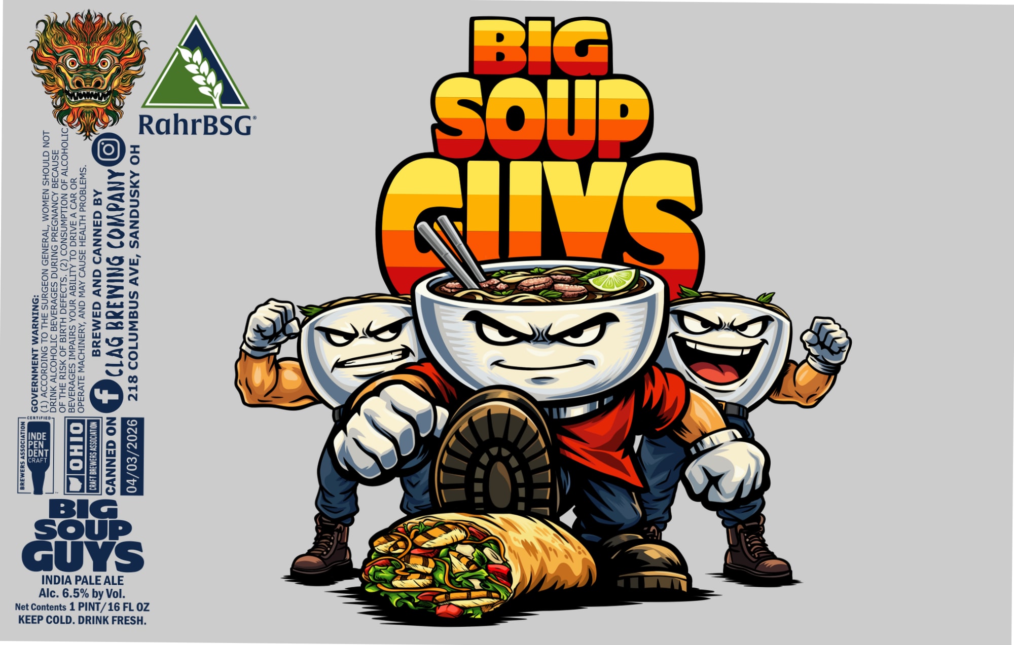 Big Shoulders Soup by Clag Brewing Company - beer label