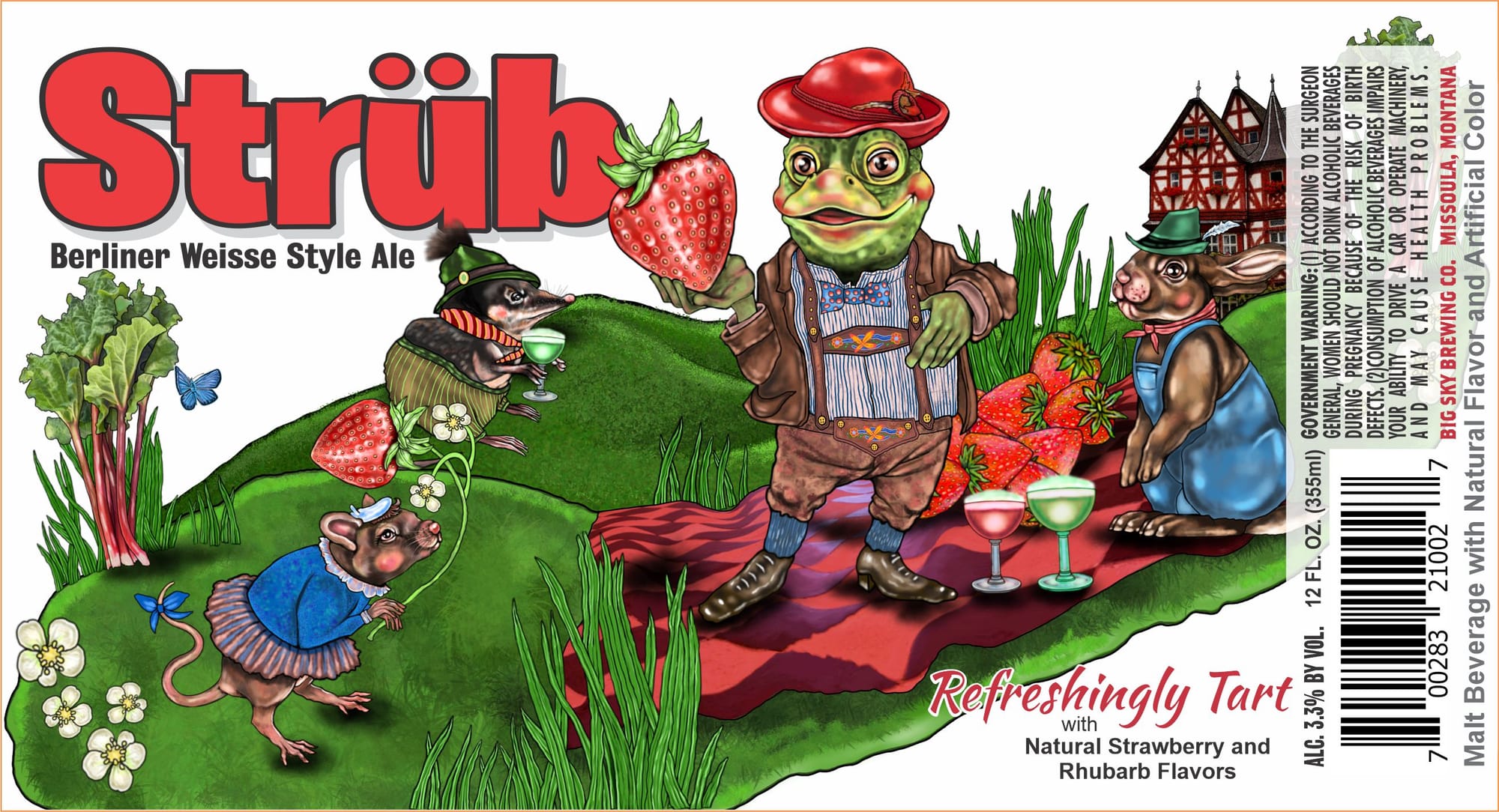 Strüb by Big Sky Brewing Co. - beer label