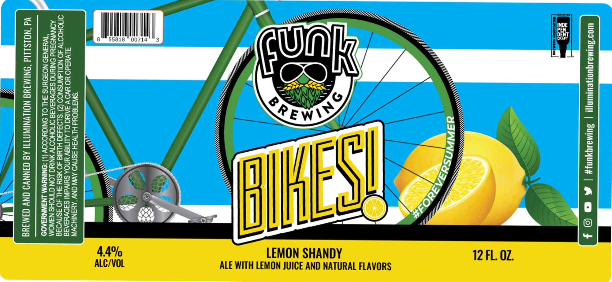 Bikes! by Funk Brewing - beer label
