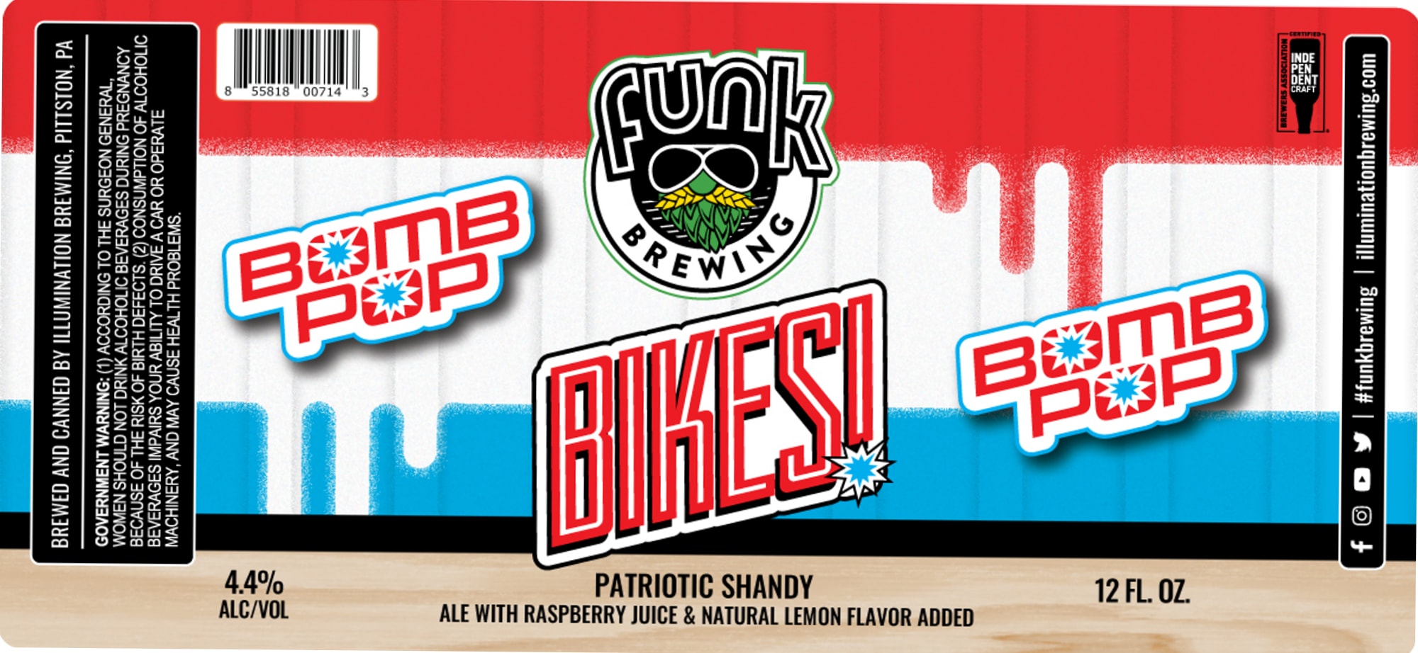 Bikes! by Funk Brewing - beer label