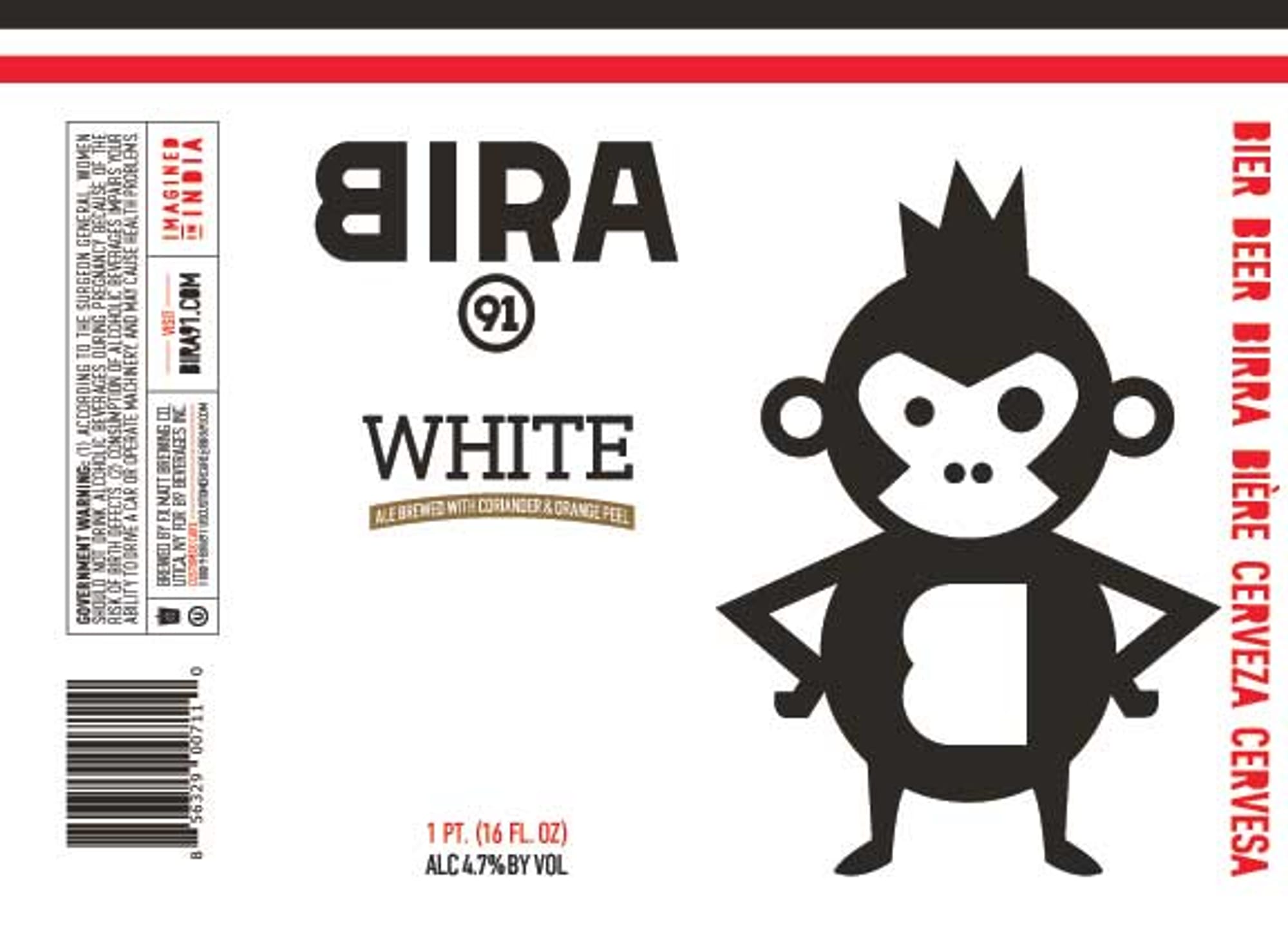 Bira White by Bira 91 - beer label