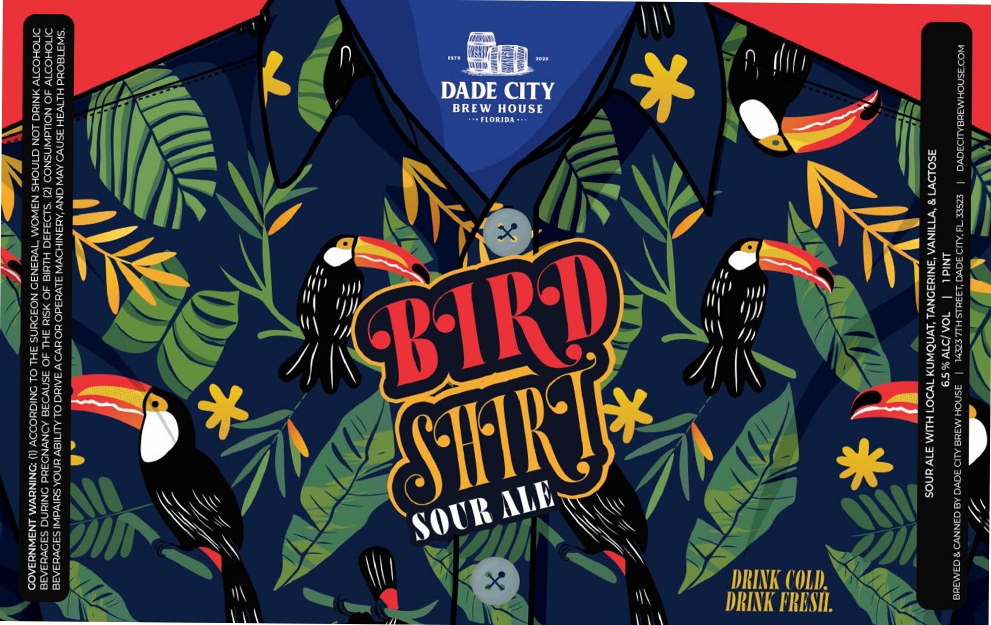 Bird Shirt by Dade City Brew House - beer label