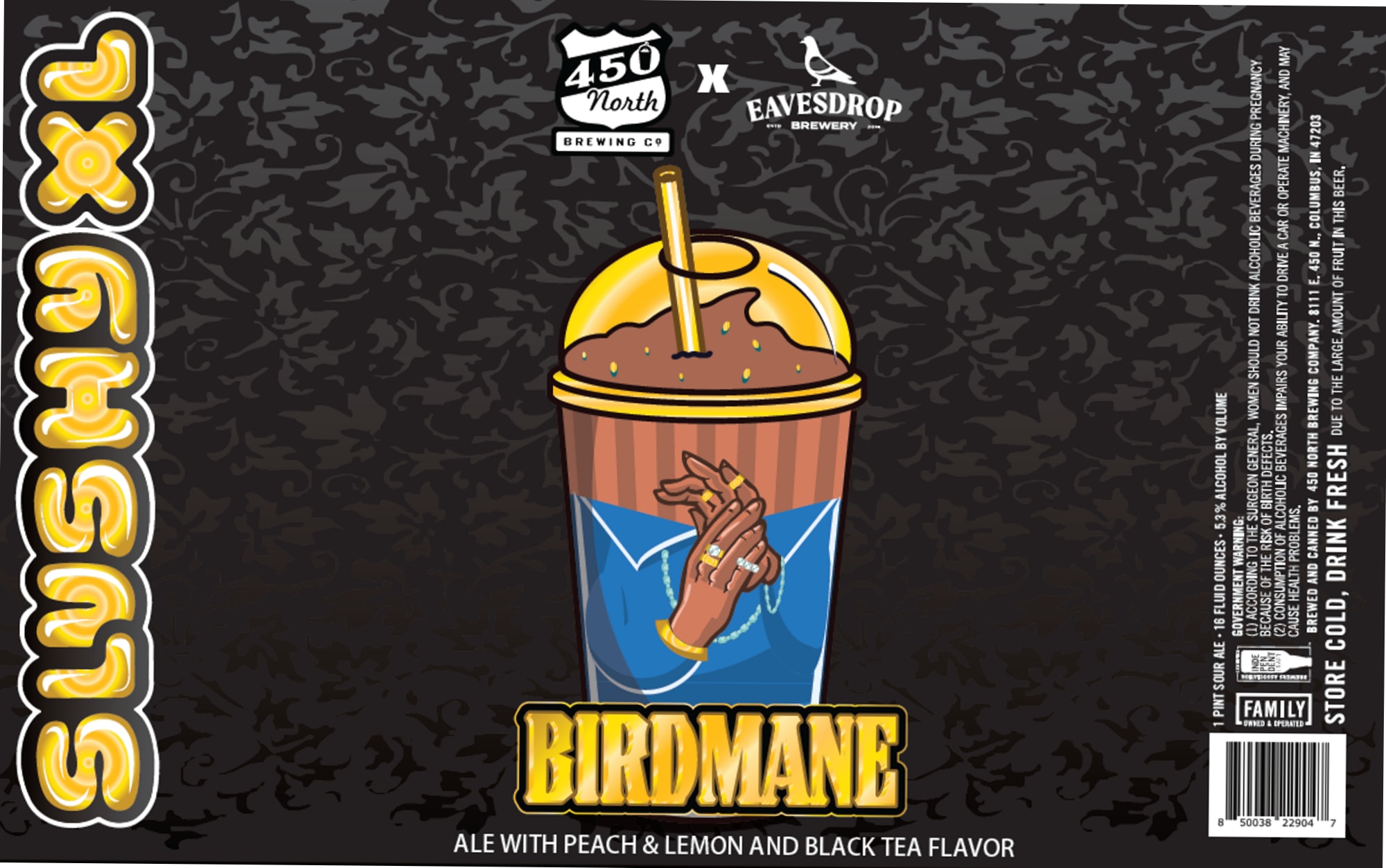 Birdmane by Eavesdrop Brewery / 450 North Brewing Co. - beer label