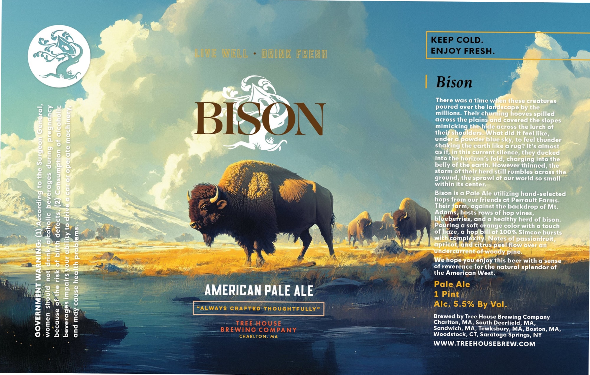 Bison by Tree House Brewing Company - beer label
