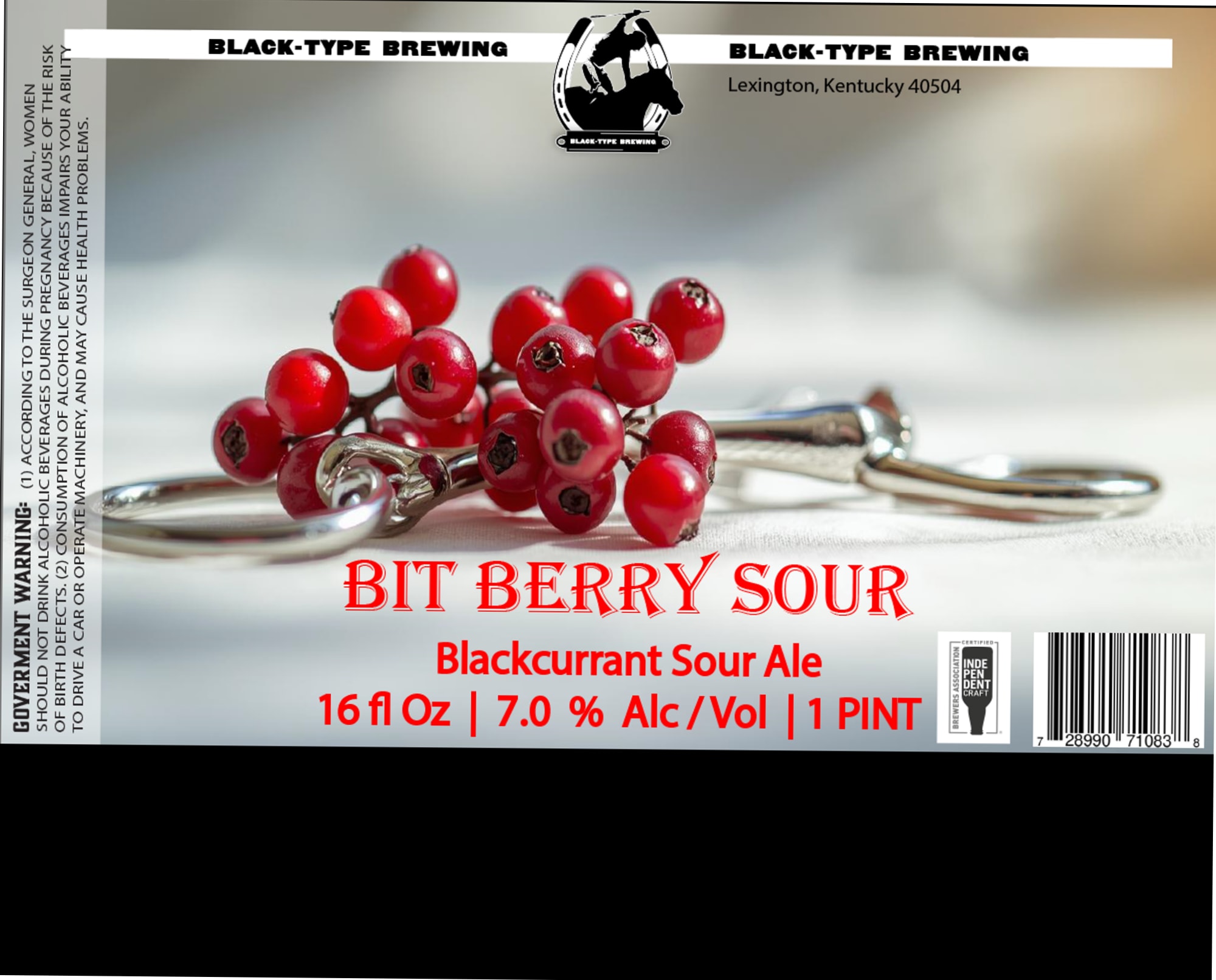 Bit Berry Sour by Black-Type Brewing - beer label