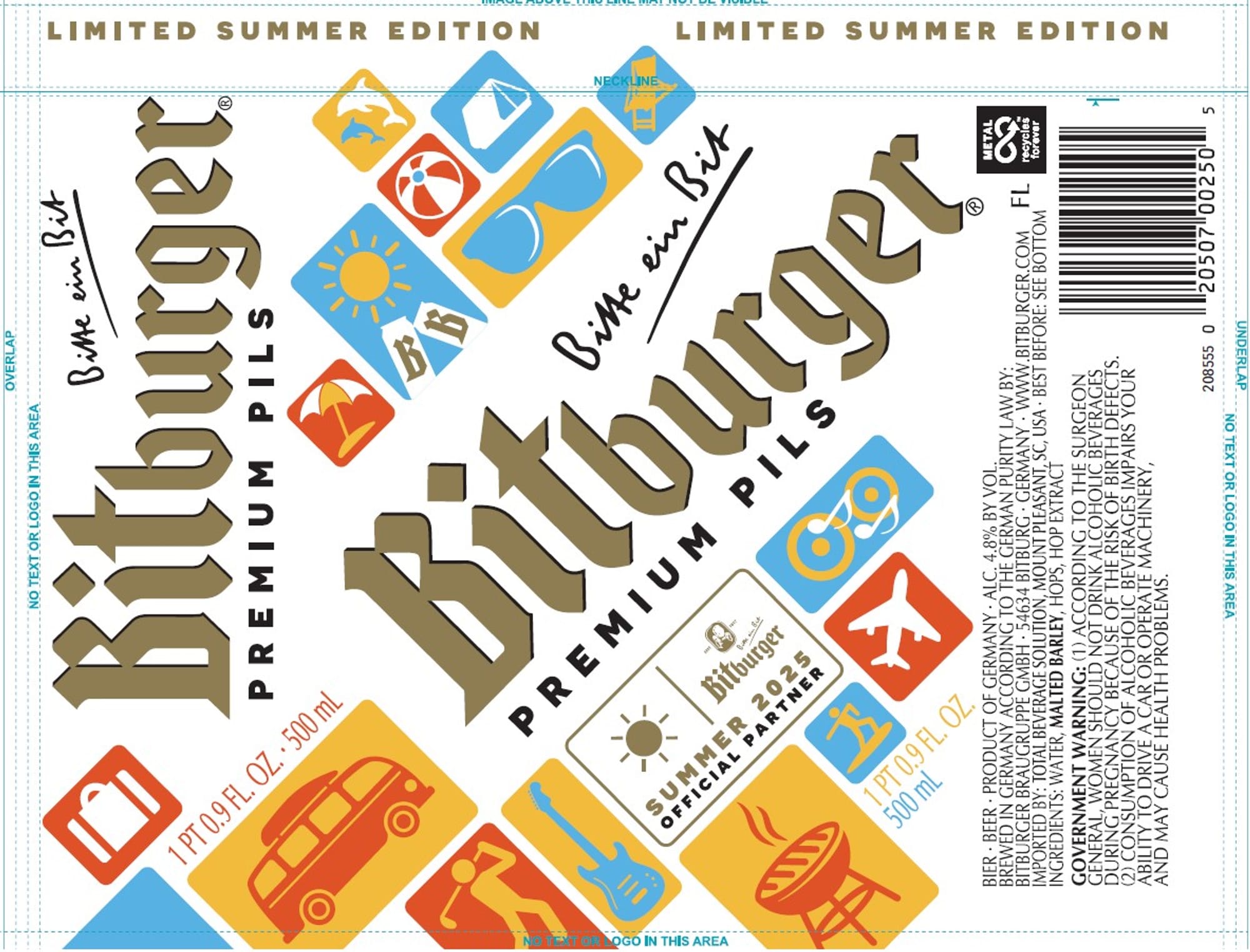 Bitburger Premium Pils by Bitburger - beer label