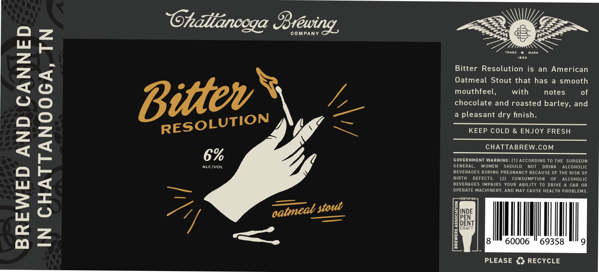 Bitter Resolution by Chattanooga Brewing Company - beer label