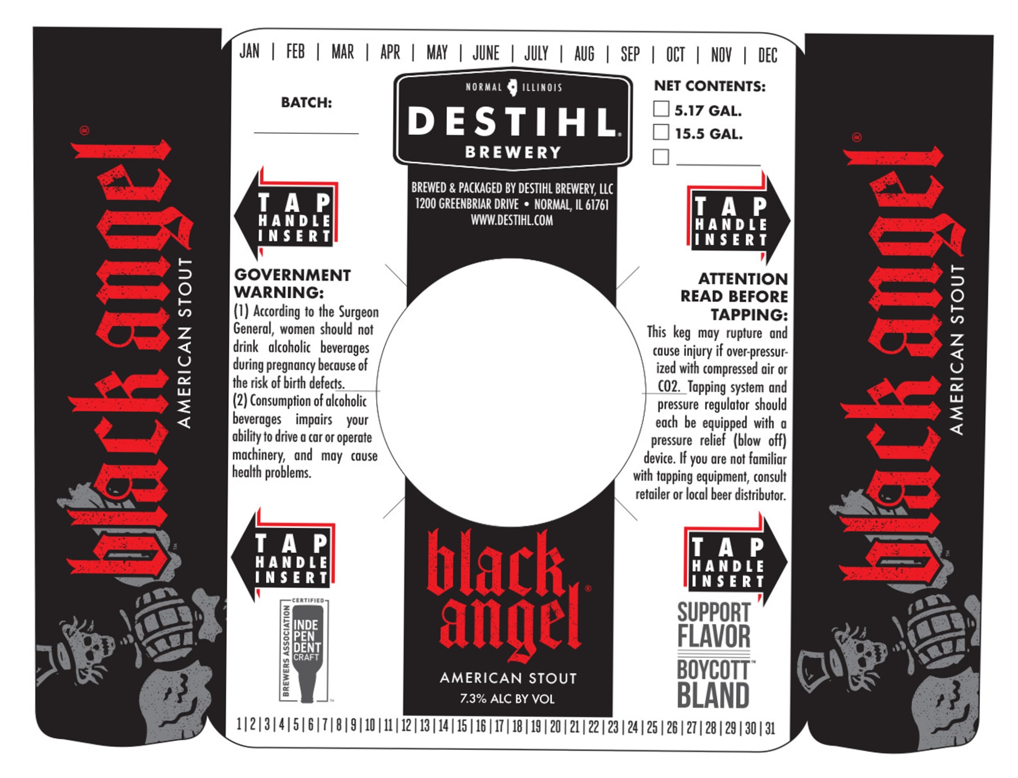 Black Angel by Destihl Brewery - beer label