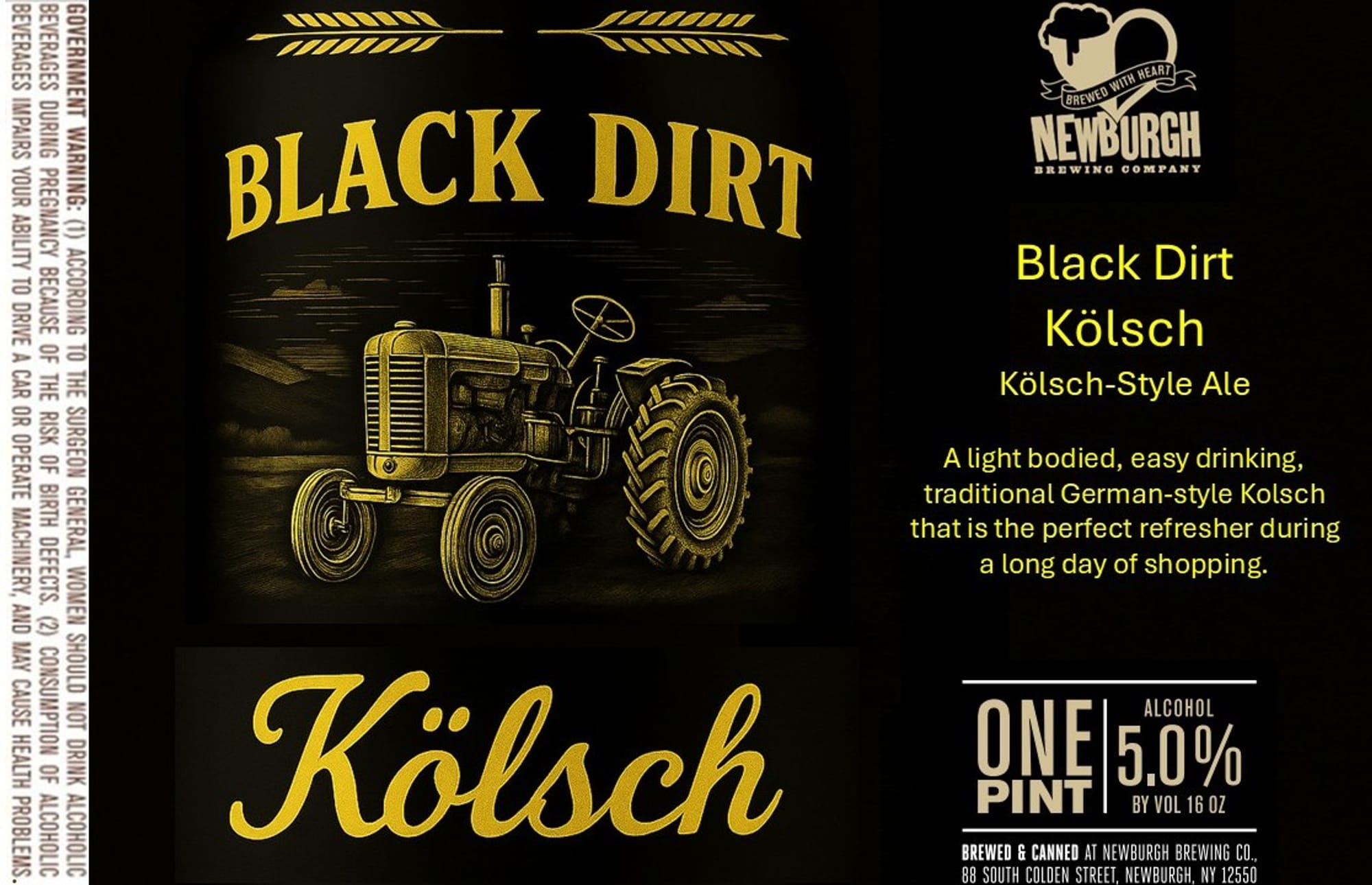 Black Dirt by Newburgh Brewing Company - beer label
