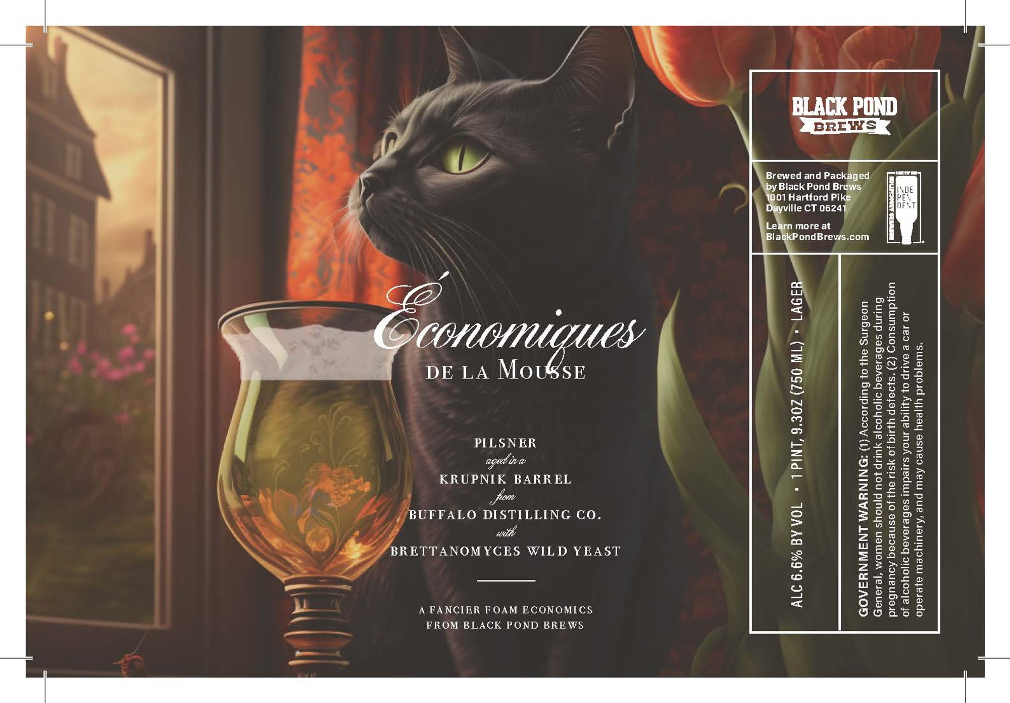 Économiques de la Mousse by Black Pond Brews - beer label